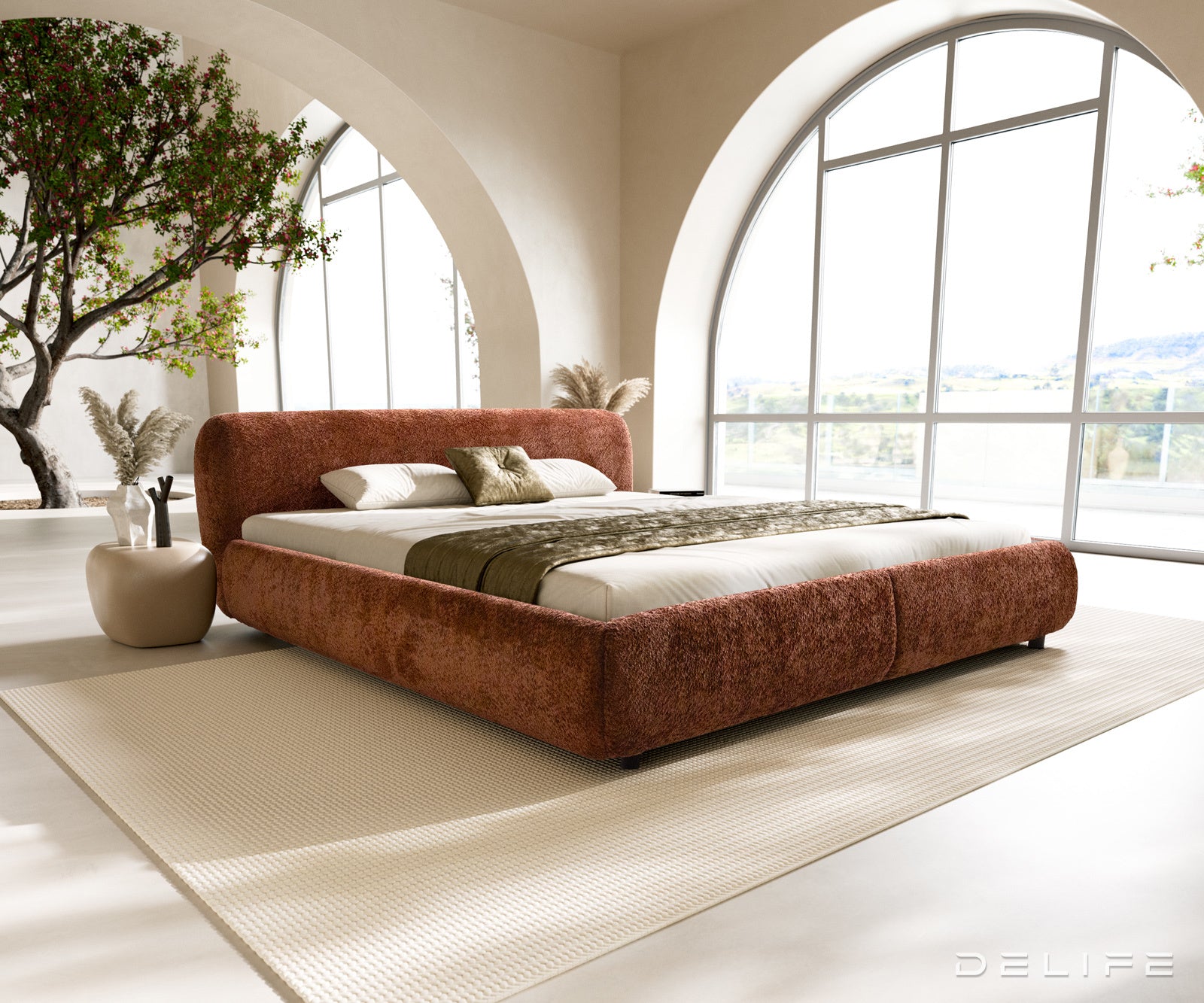 Okvir Kreveta Shona, Materijal: Pliš