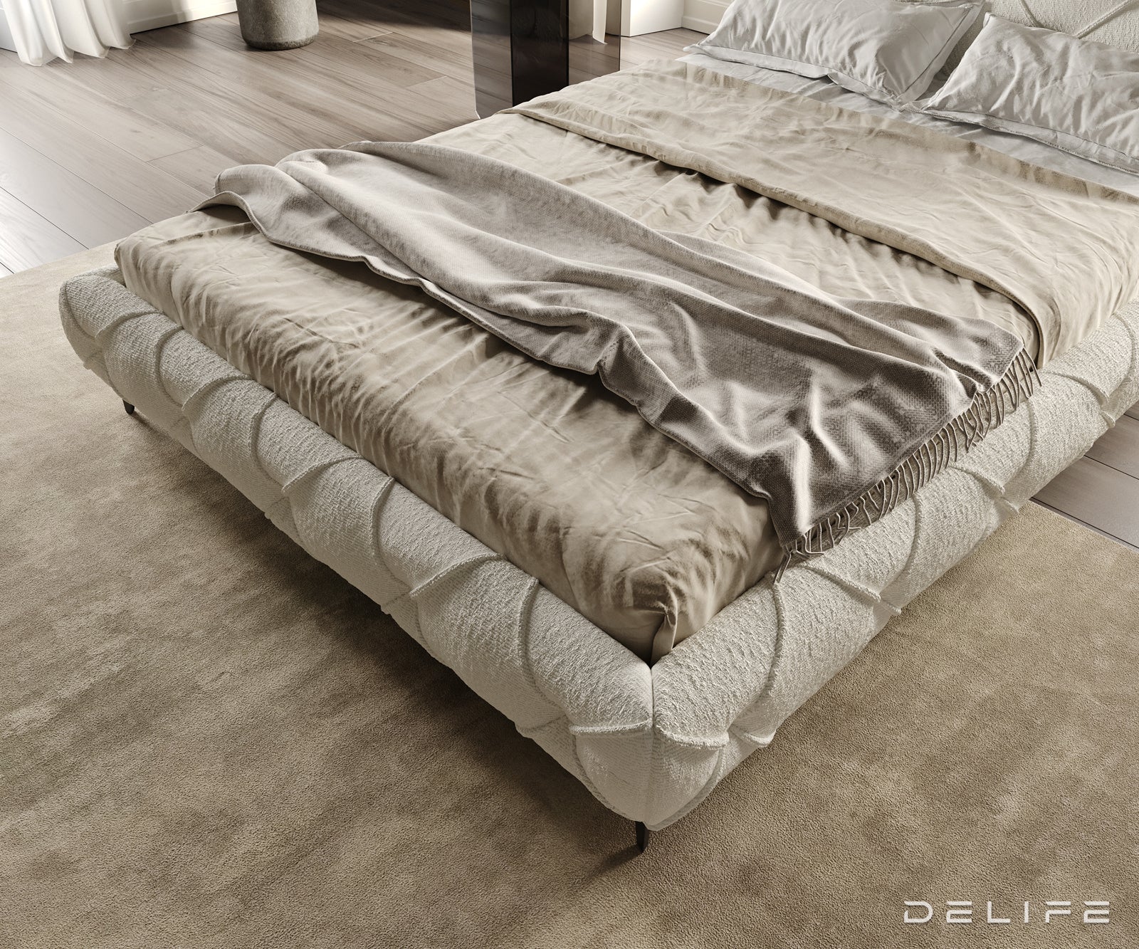 Okvir Kreveta Nayara, Materijal: Boucle