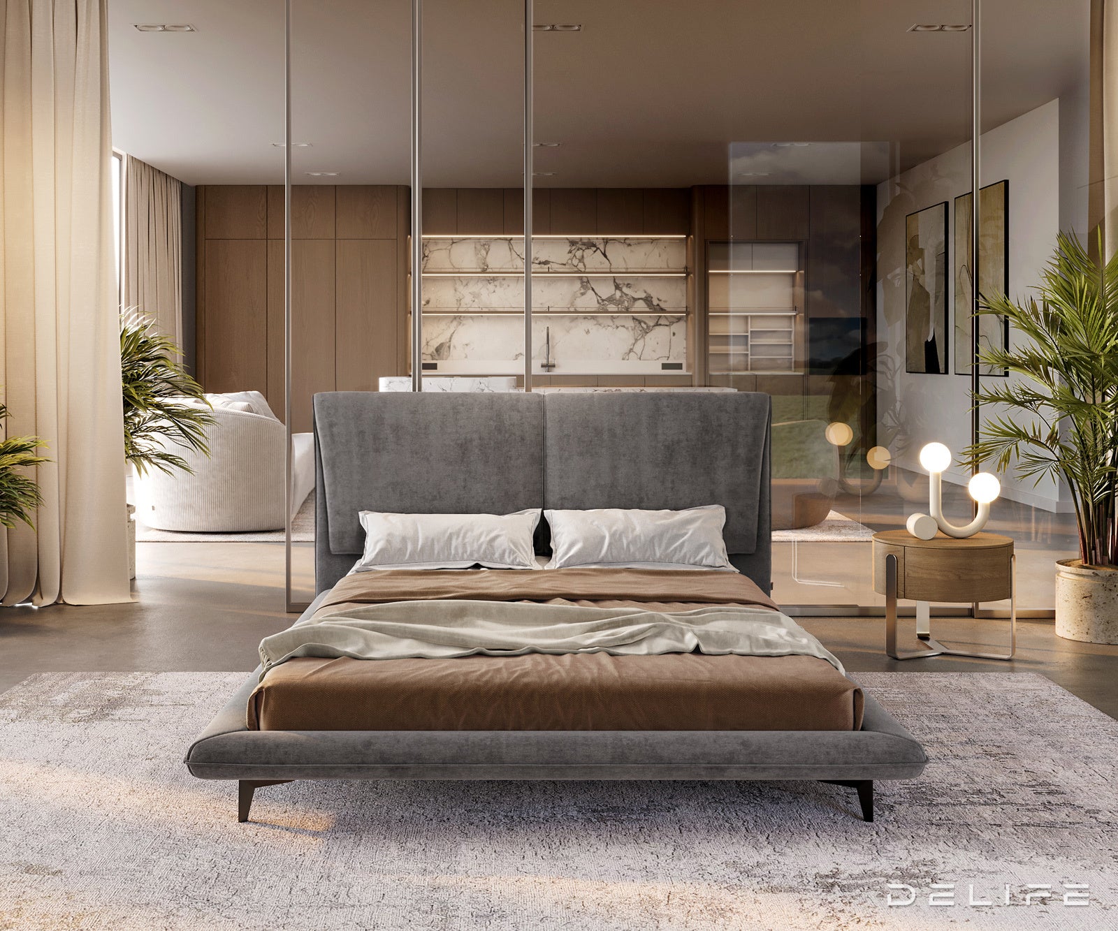 Okvir Kreveta Cousino, Materijal: Mikrofibra