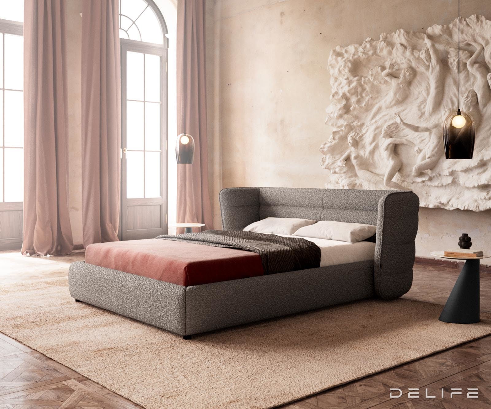 Okvir Kreveta Simea, Materijal: Boucle