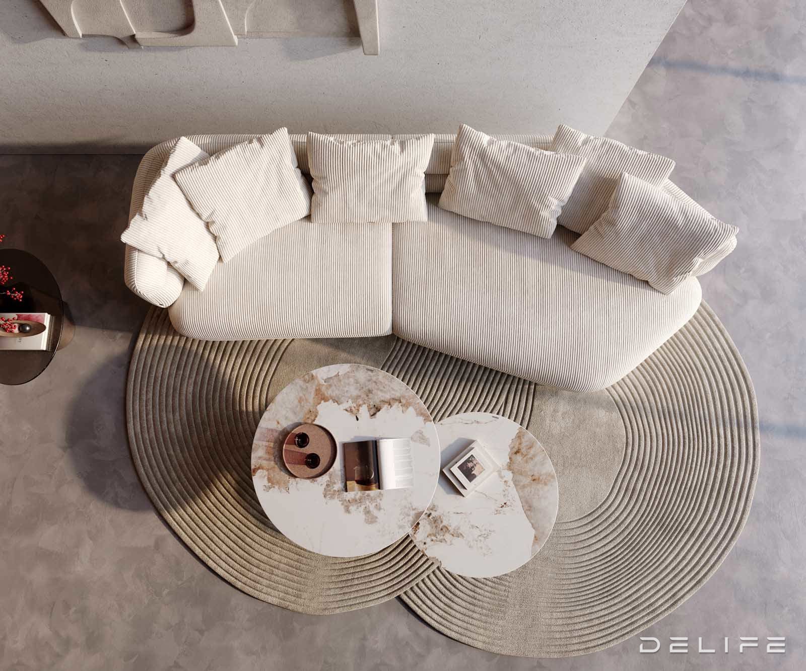 Sofa Roya 320x138cm, Materijal: Rebrasta tkanina