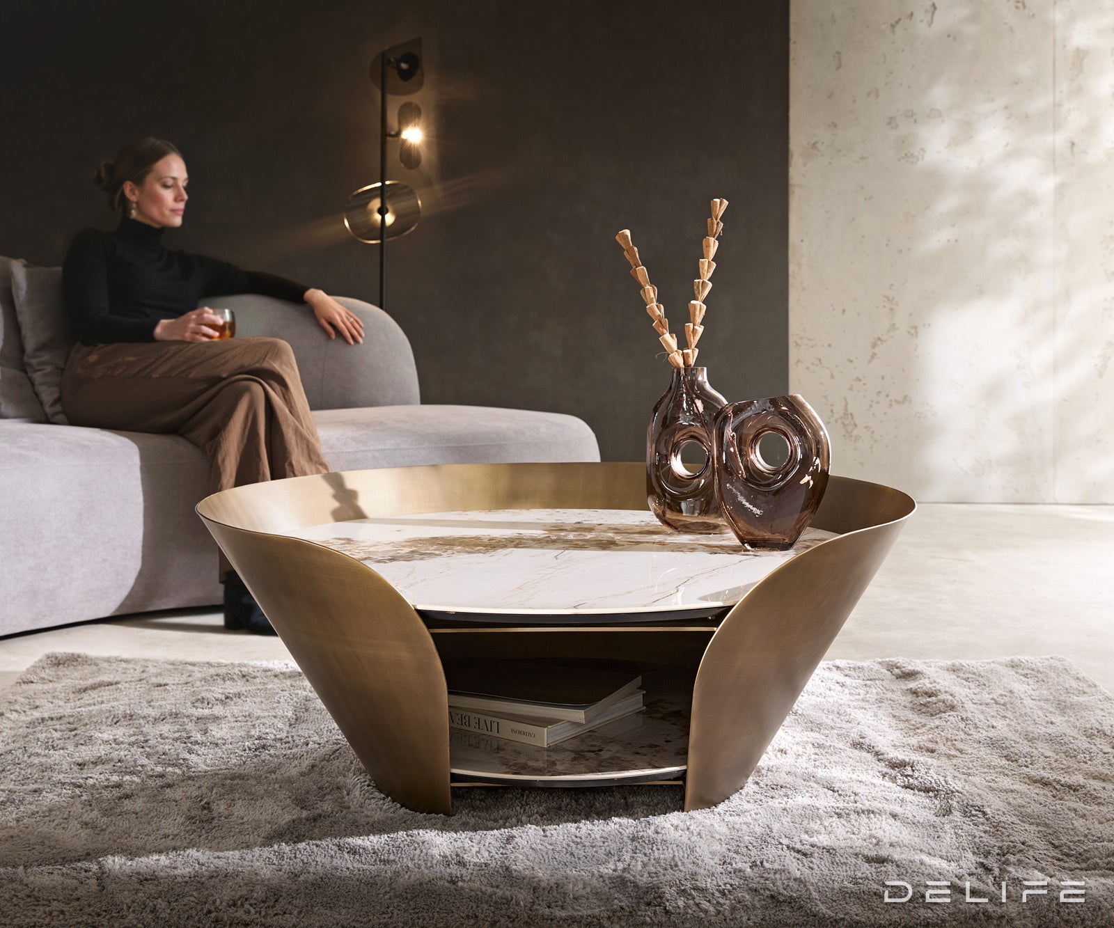 Klub stolić Skafi 100x40cm, Materijal: Keramika Minas Melange