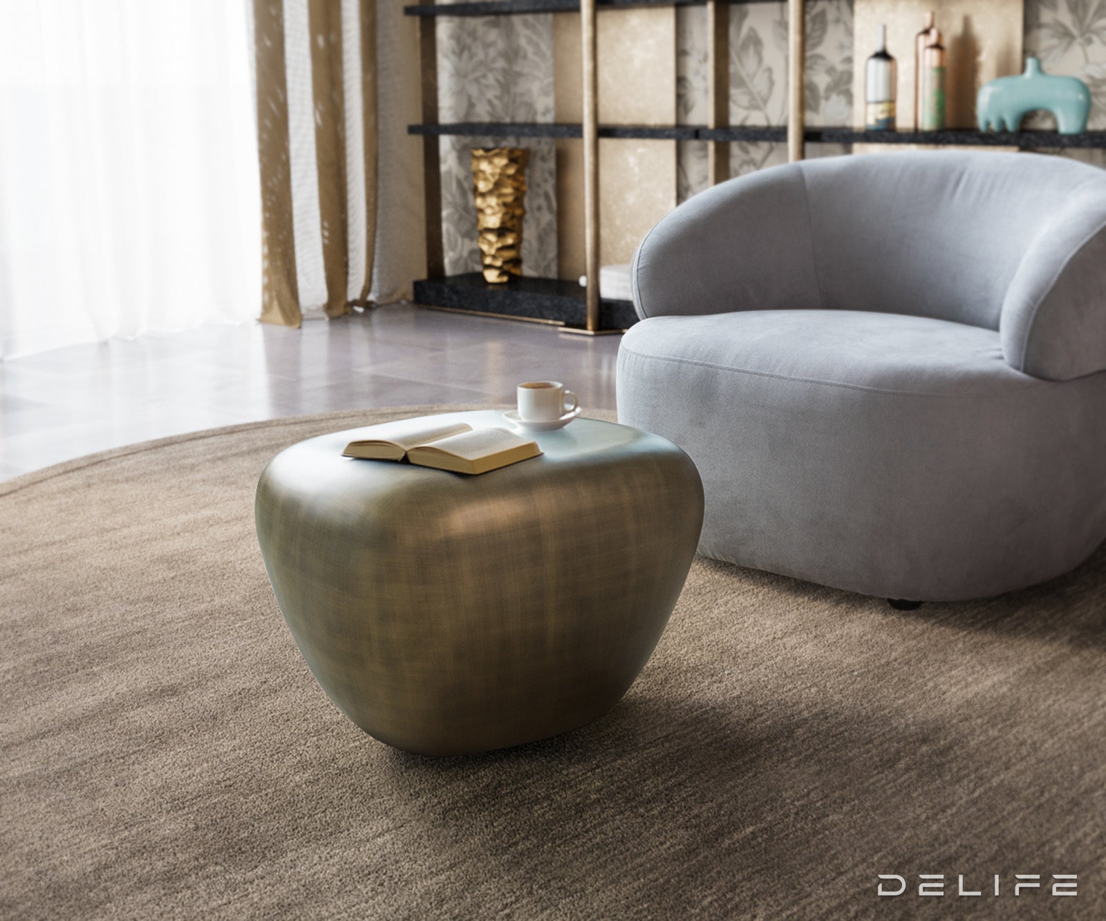 Klub stolić Caramia 56x43cm, Materijal: Kompozit