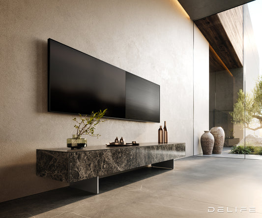 Tv komoda Cuor 200x40cm, Materijal: Emperador Extra Lucidato