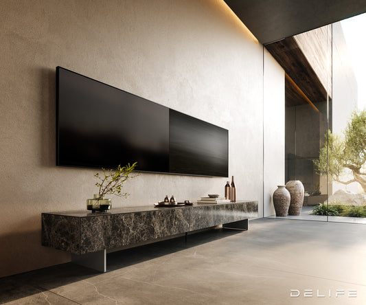 Tv komoda Cuor 250x40cm, Materijal: Emperador Extra Lucidato