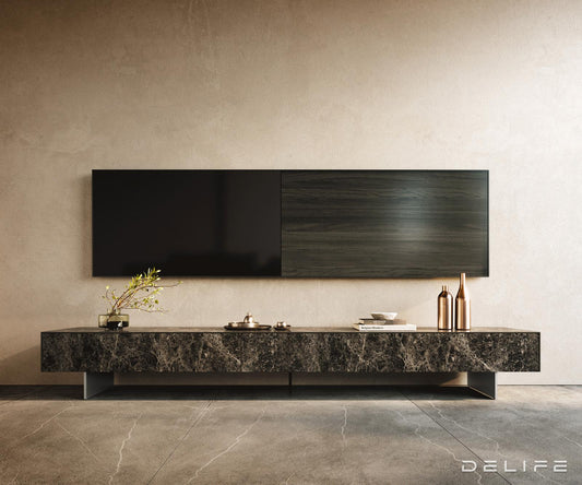 Tv komoda Cuor 250x40cm, Materijal: Emperador Extra Lucidato