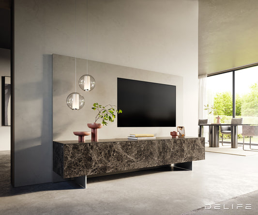 Tv komoda Cuor 220x45cm, Materijal: Emperador Extra Lucidato