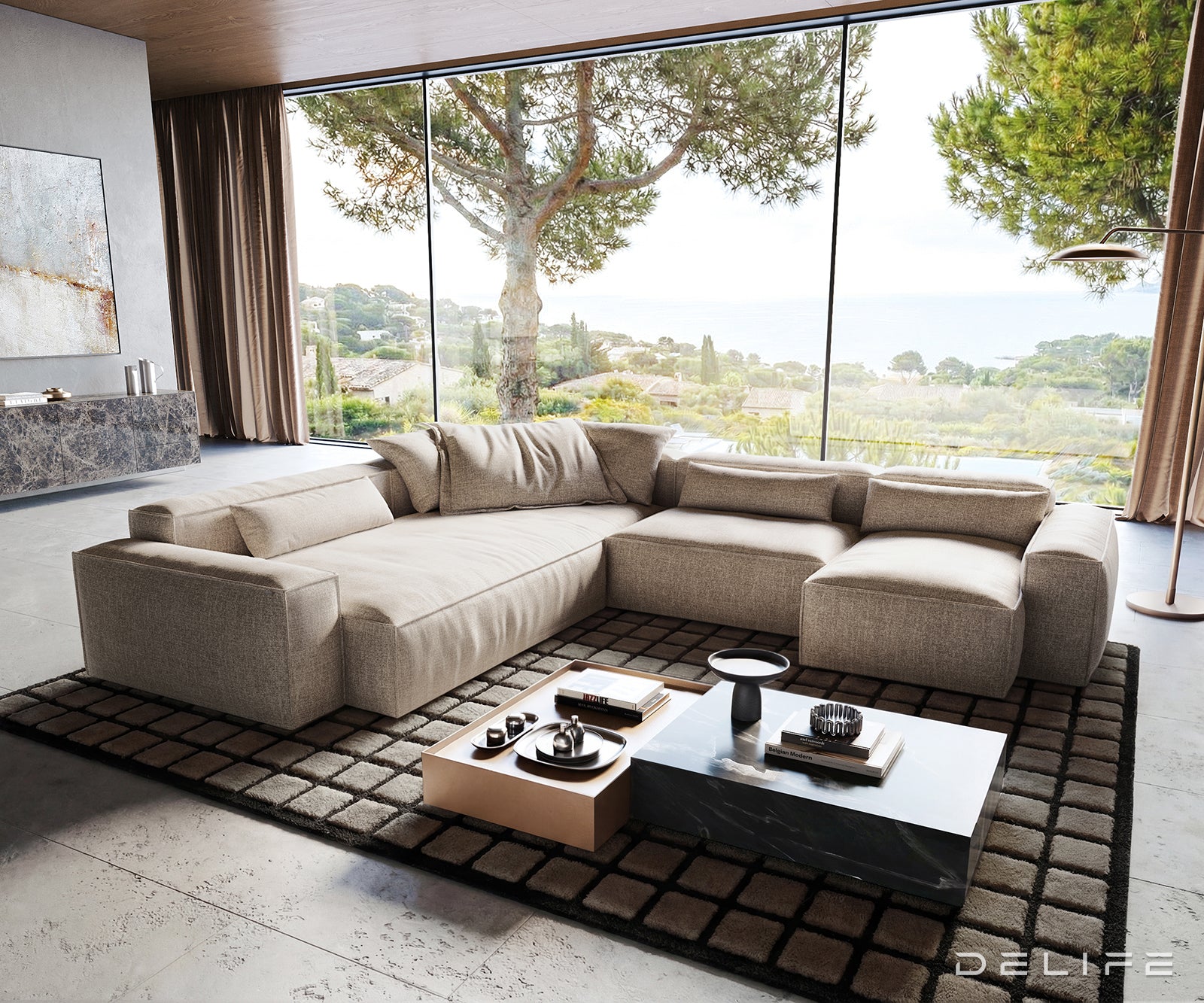 Modularna garnitura Freestyle 360x290cm, Materijal: Tkanina