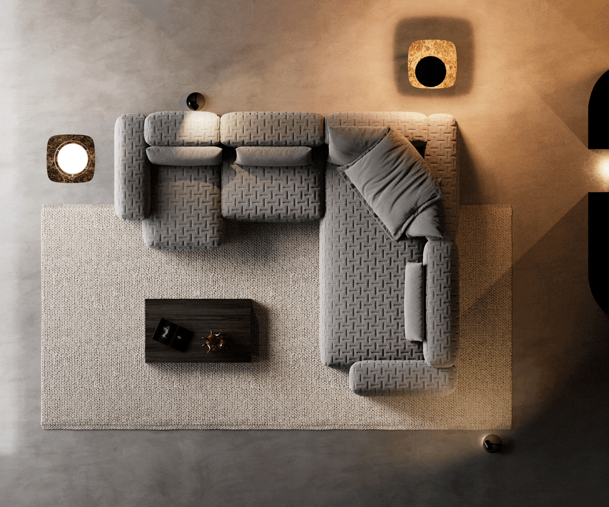 Modularna garnitura Freestyle 360x290cm, Materijal: Strukturirana tkanina