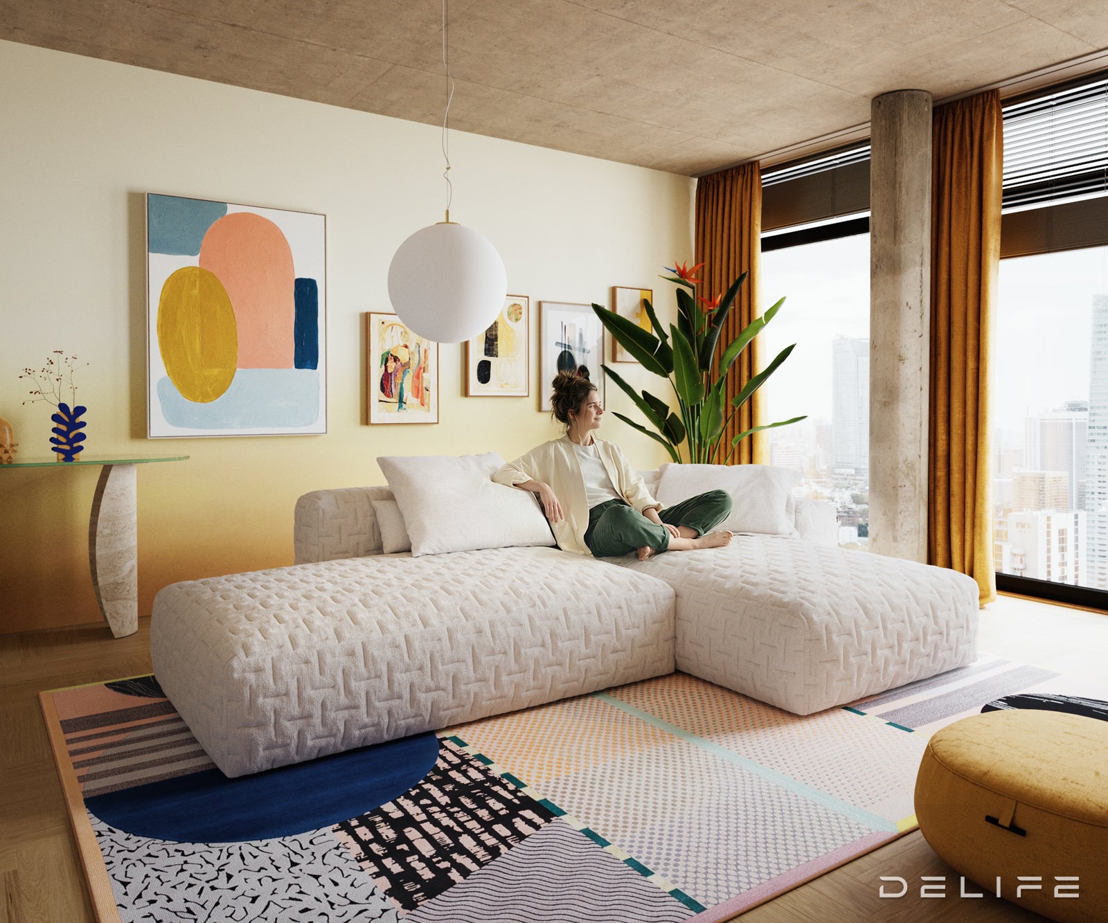 Modularna garnitura Freestyle 310x200cm, Materijal: Boucle