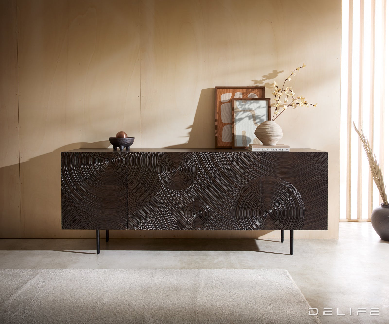 Komoda Ashara 200x48cm, Materijal: Jasen