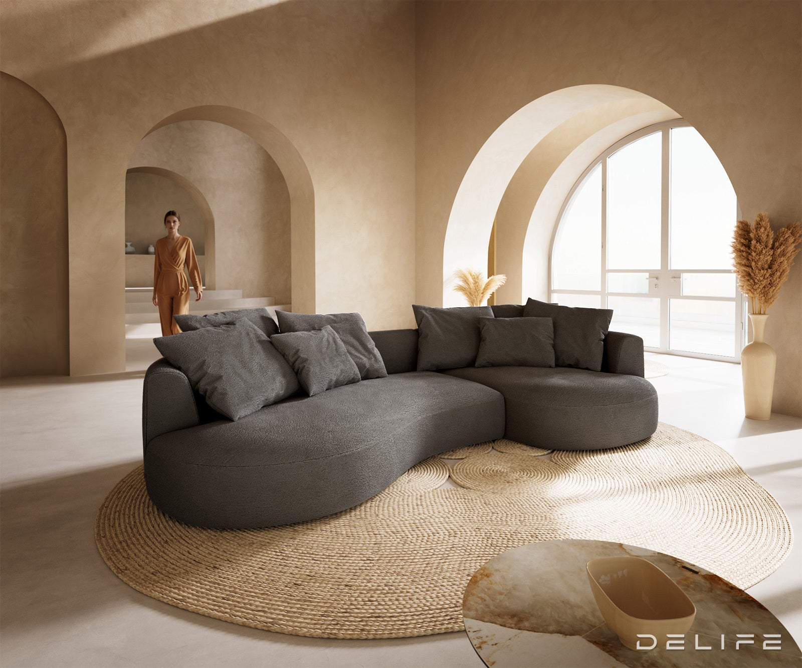 Sofa Edina 328x166cm, Materijal: Boucle