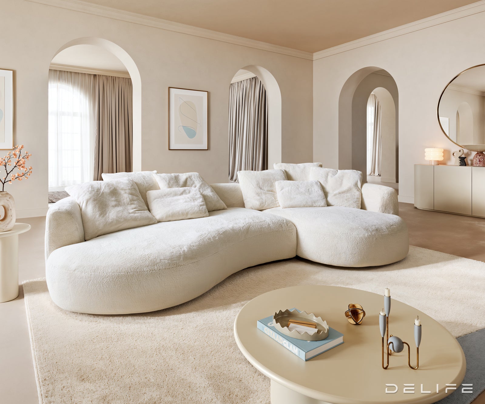 Sofa Edina 328x166cm, Materijal: Pliš