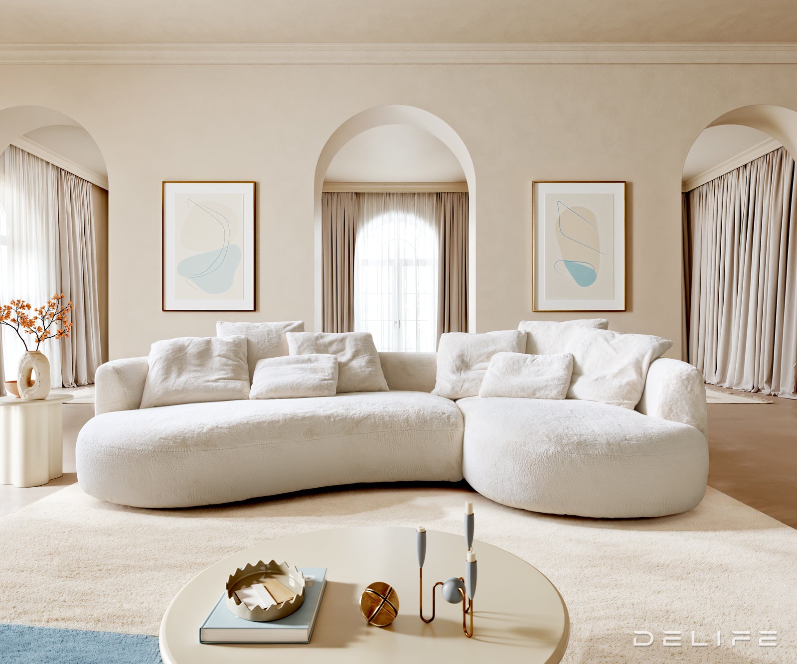 Sofa Edina 328x166cm, Materijal: Pliš