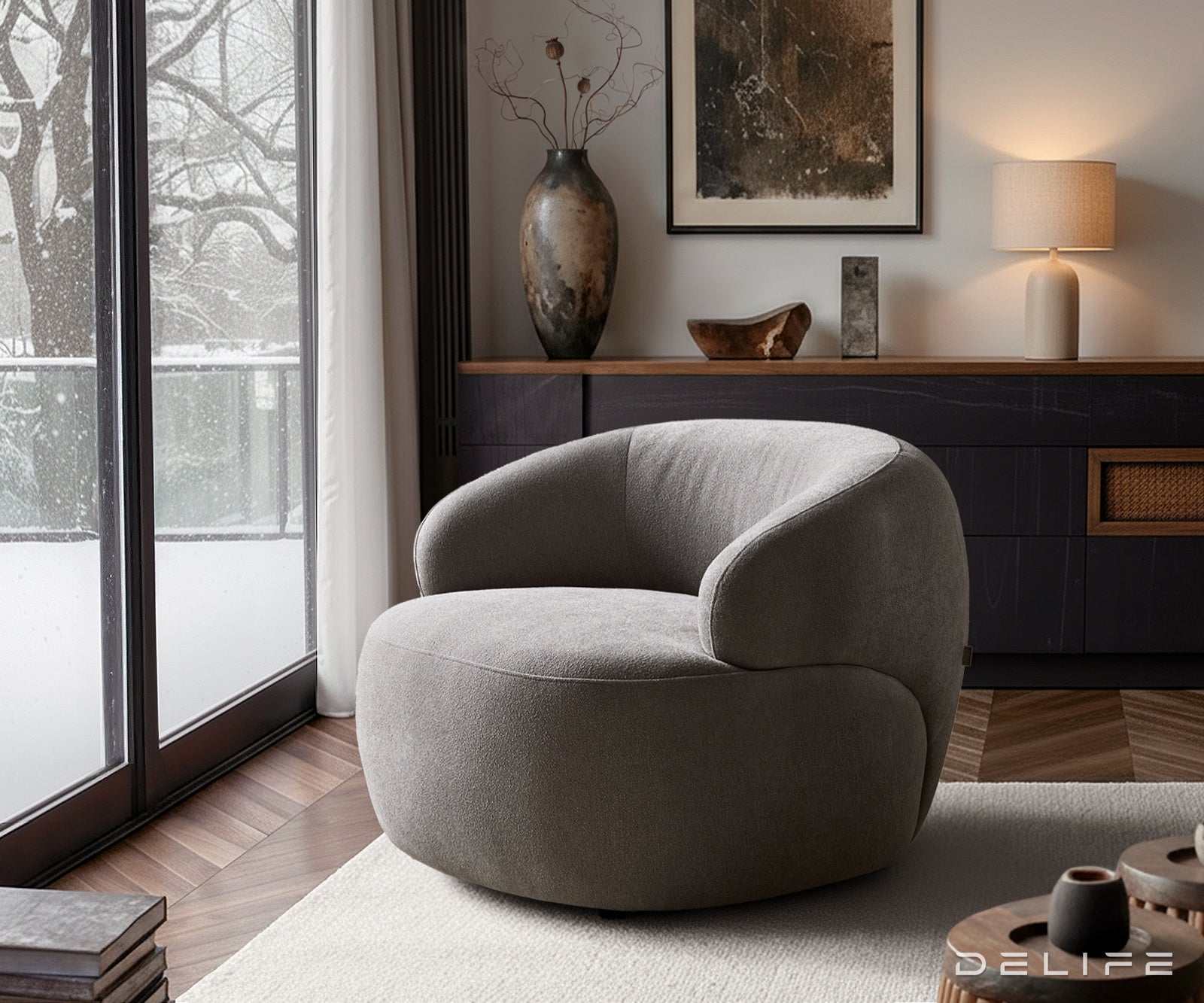 Fotelja Nova 88x88cm, Materijal: Strukturirana Tkanina