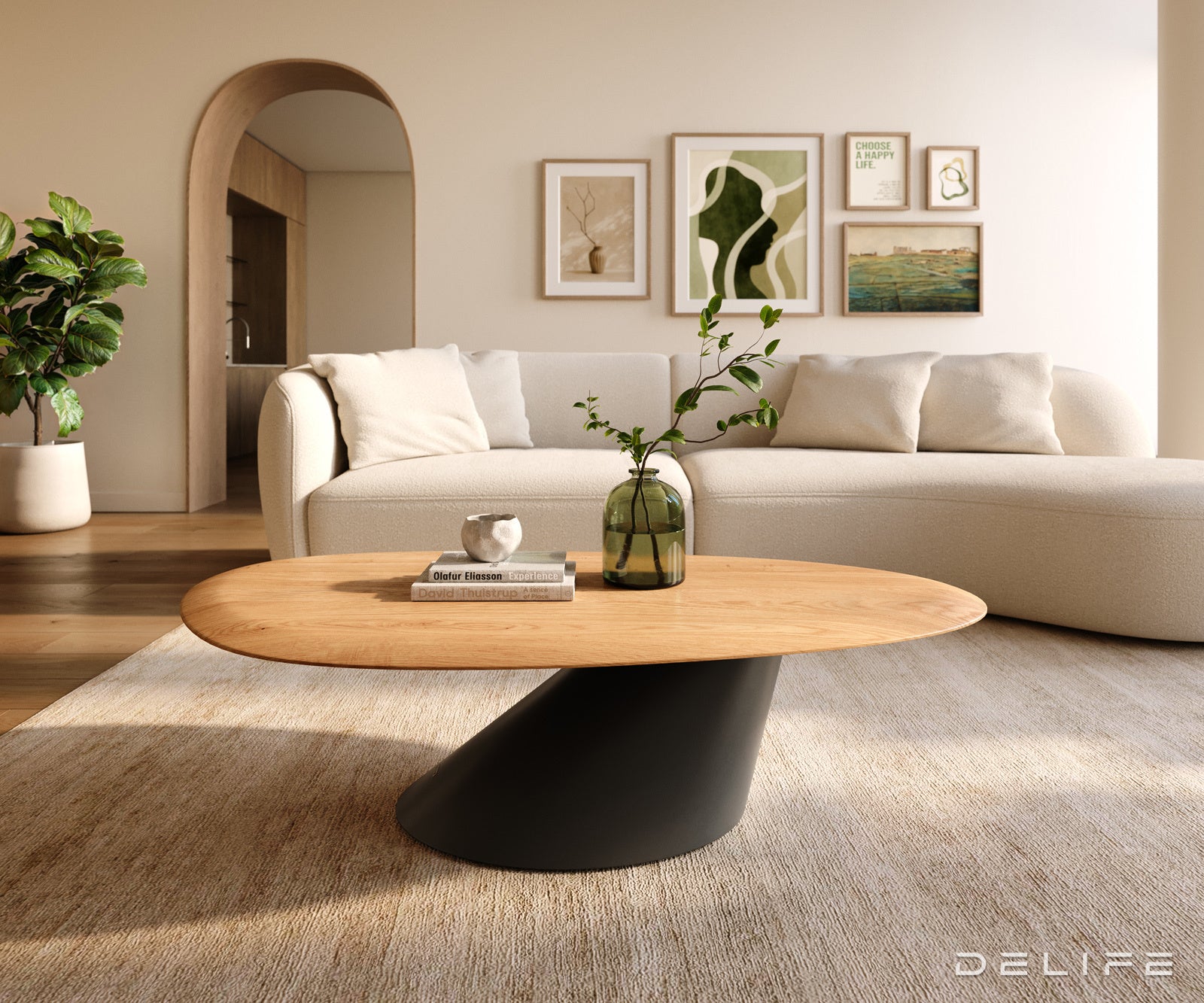 Klub stolić Edge 140x75cm, Materijal: Hrast