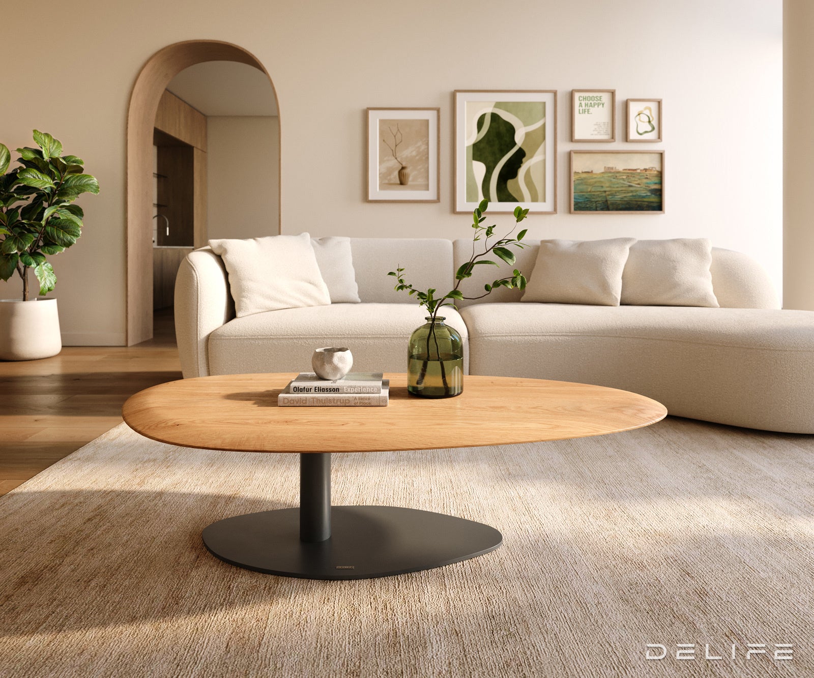 Klub stolić Edge 140x75cm, Materijal: Hrast