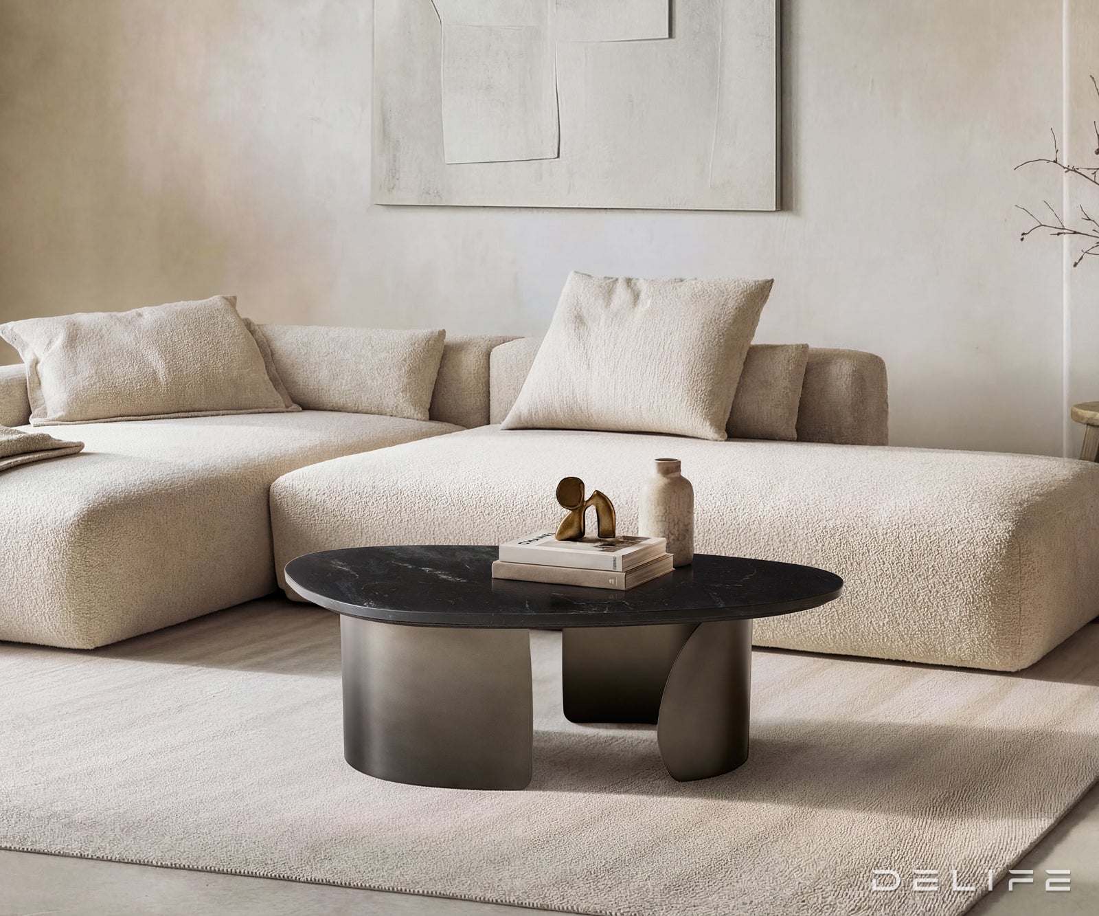 Klub stolić Marvello 101x50cm, Materijal: Mramor