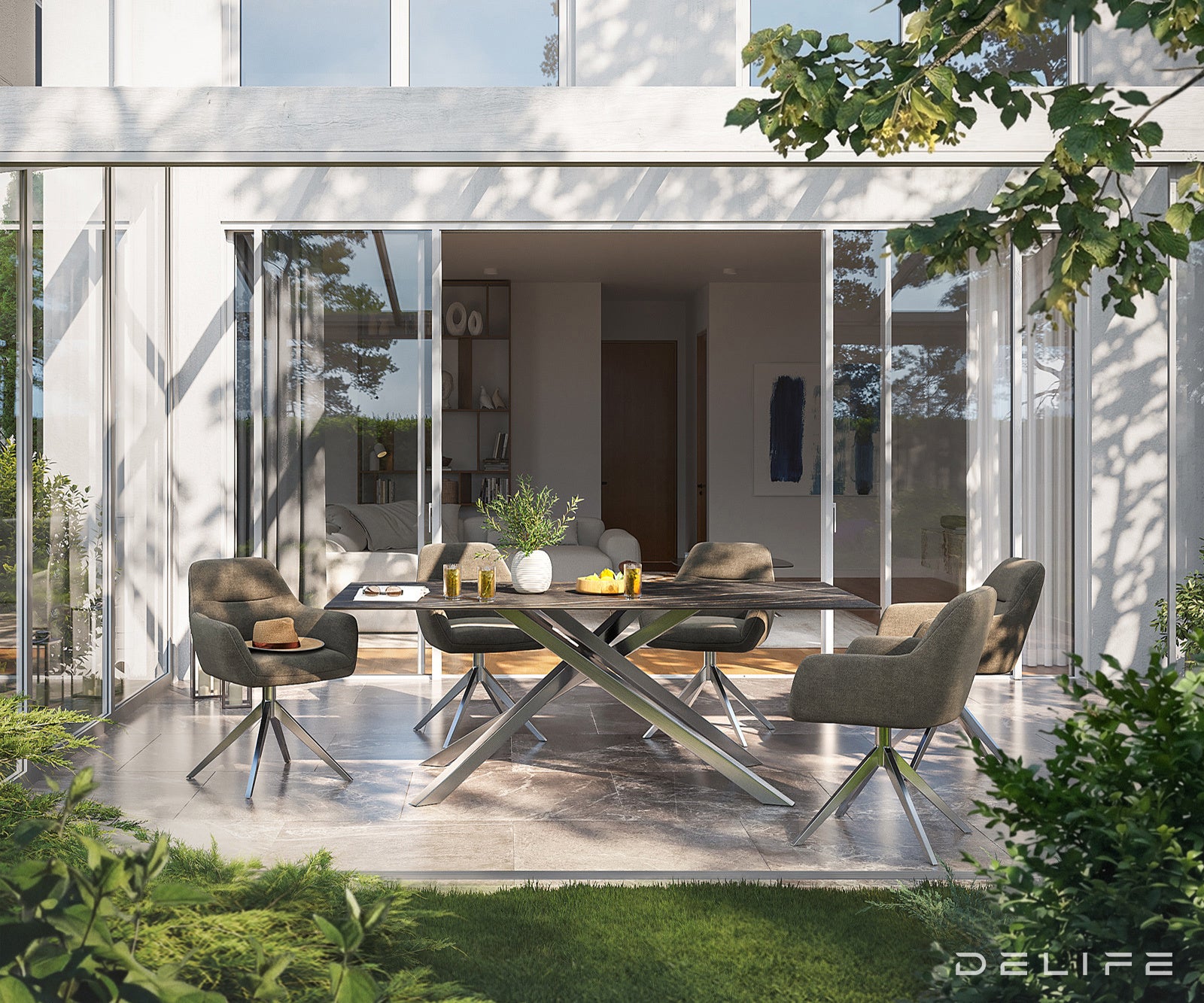 Outdoor stol Edge 200x100cm, Materijal: Keramika Noir Desir