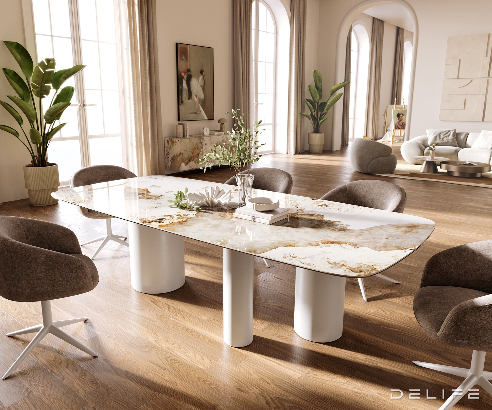 Blagovaonski stol Edge 260x120cm, Materijal: Keramika Minas Melange