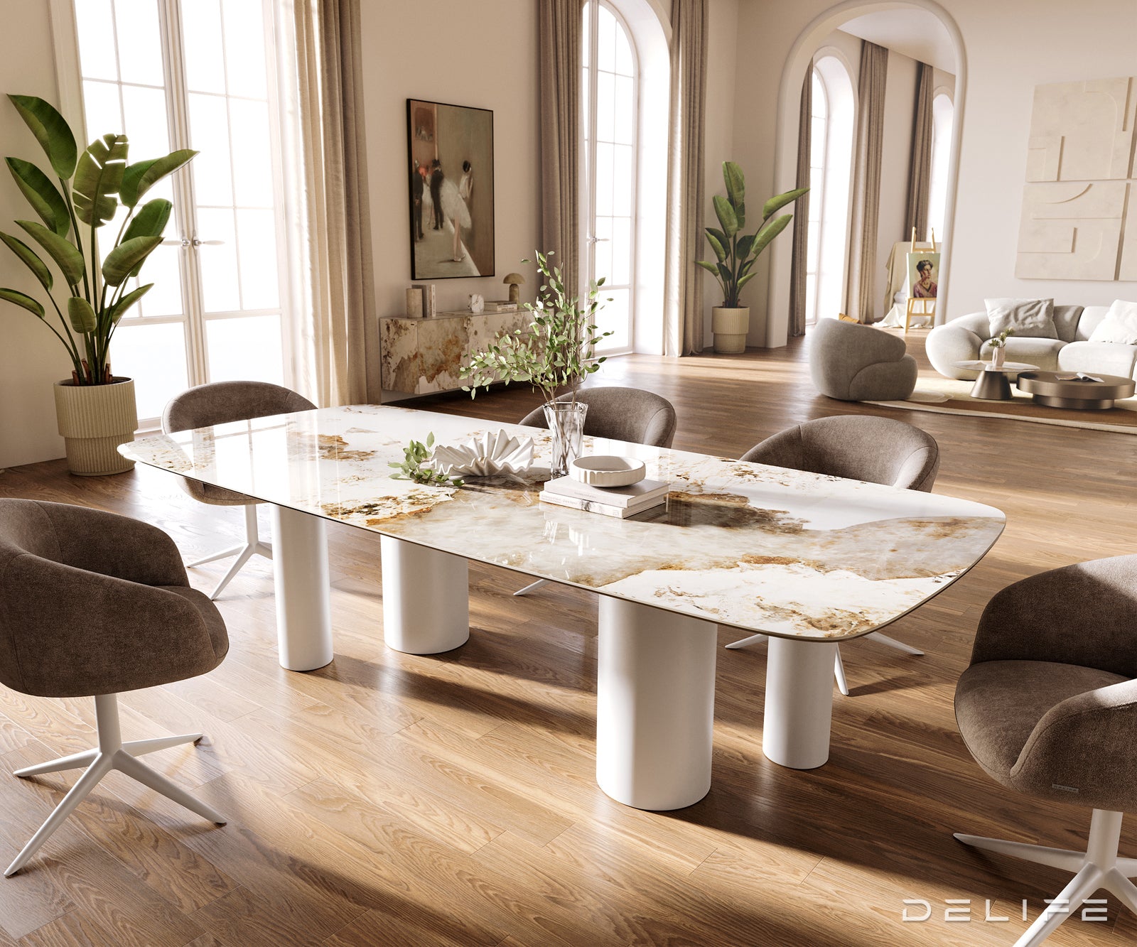Blagovaonski stol Edge 260x120cm, Materijal: Keramika Minas Melange