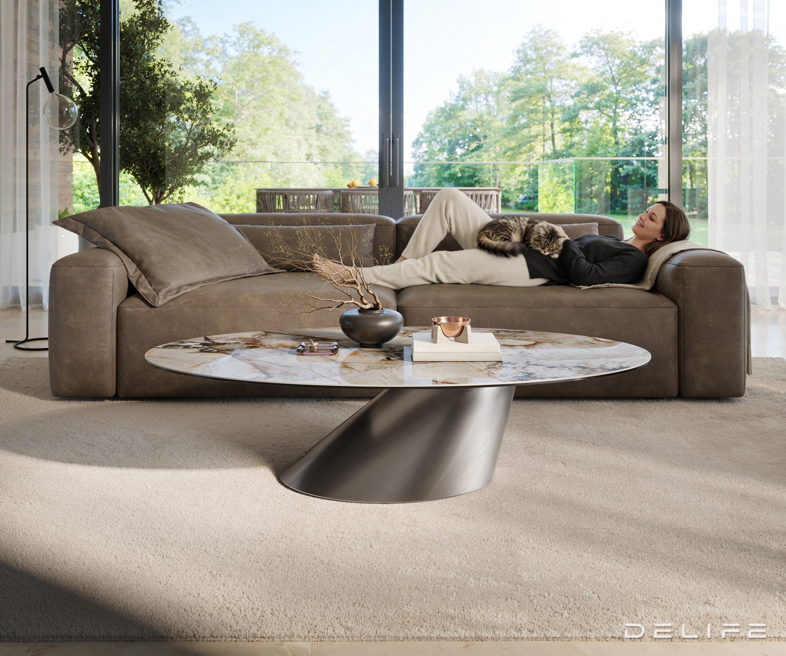 Klub stolić Edge 140x80cm, Materijal: Keramika Patagonia