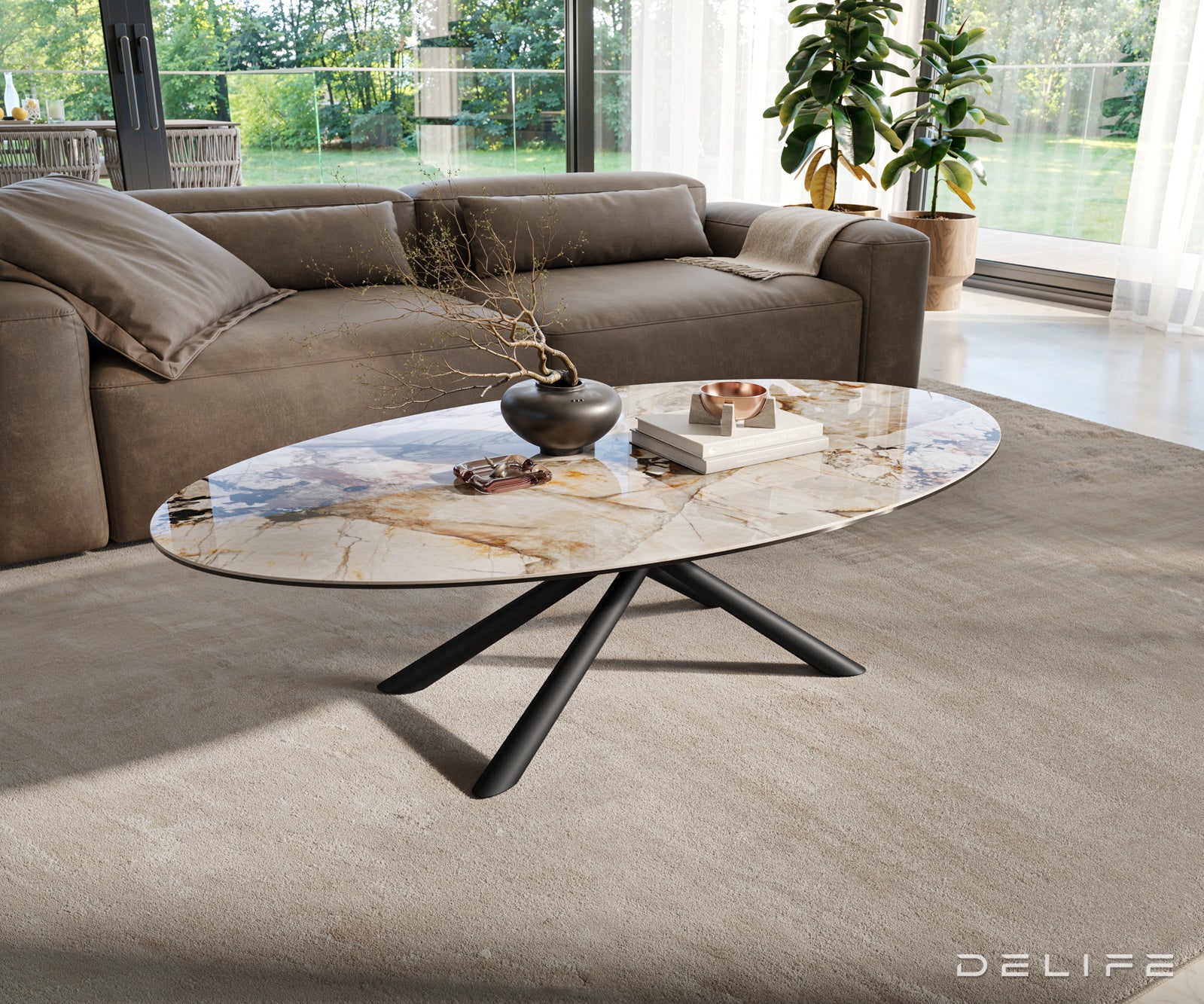Klub stolić Edge 140x80cm, Materijal: Keramika Patagonia