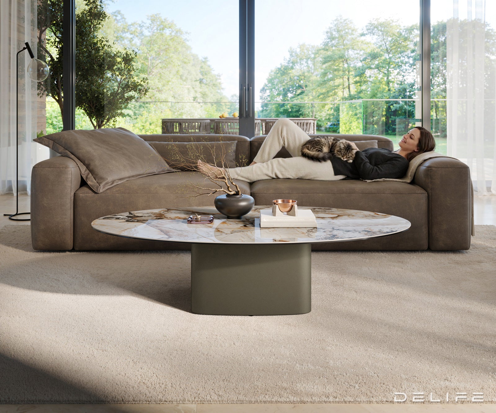 Klub stolić Edge 140x80cm, Materijal: Keramika Patagonia