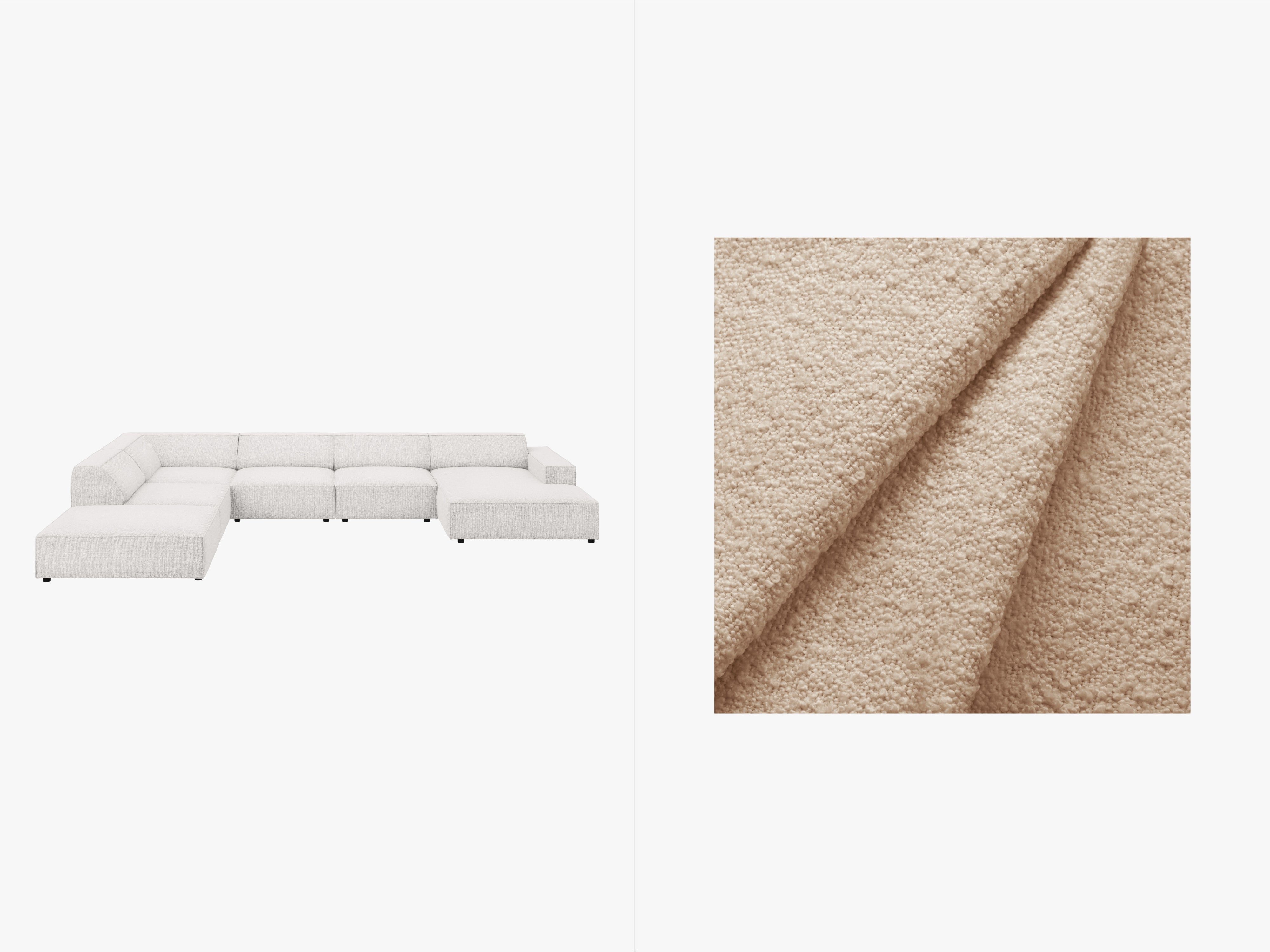 Kutna garnitura Jodie 361x258cm, Materijal: Boucle