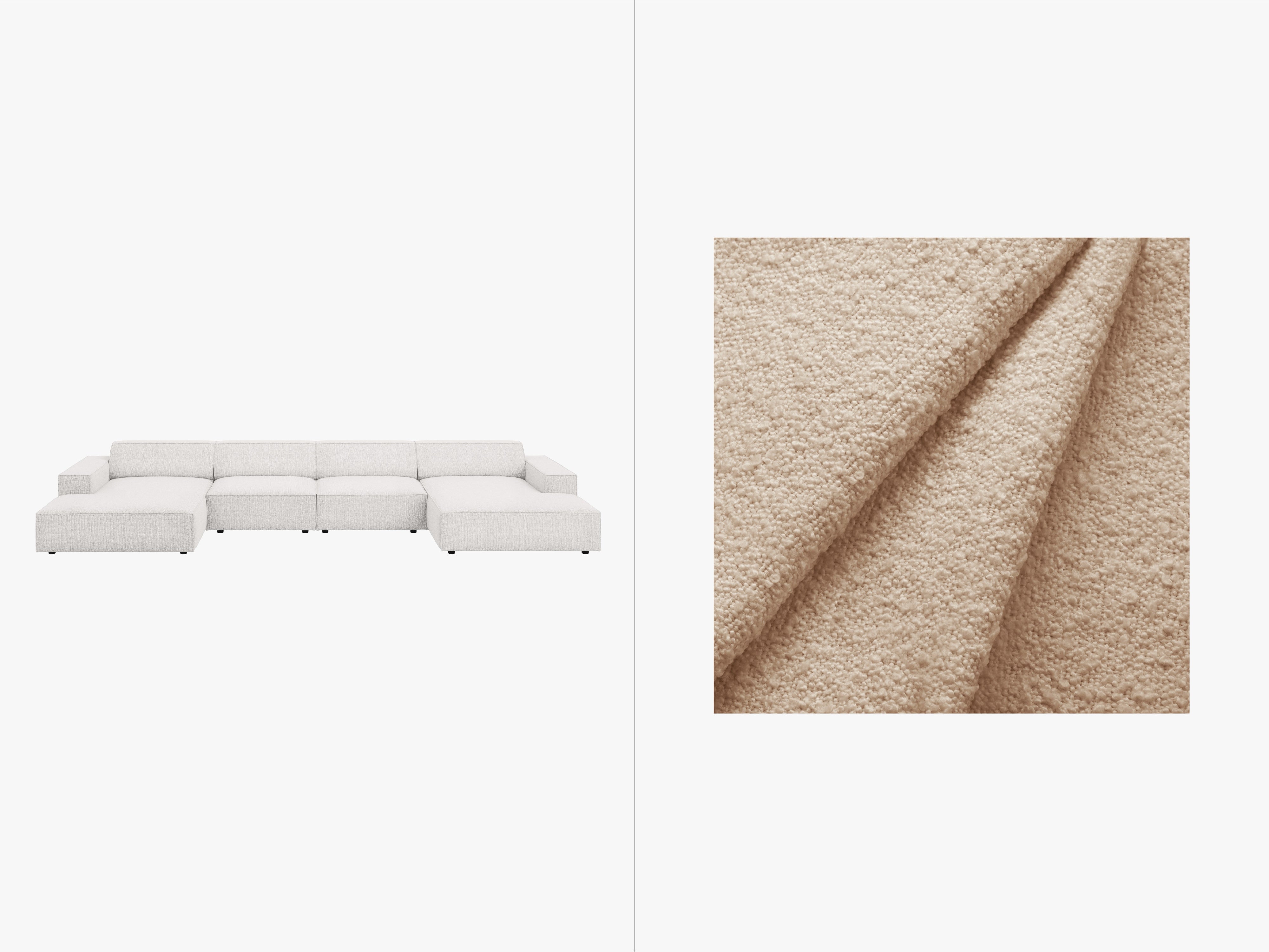 Kutna garnitura Jodie 364x162cm, Materijal: Boucle