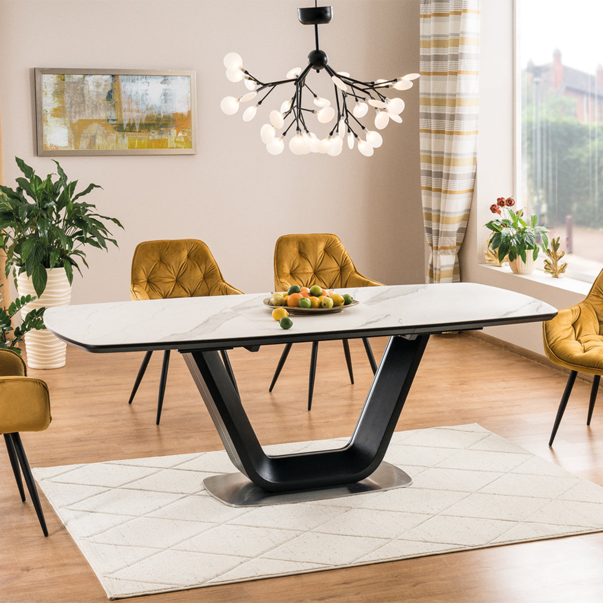 Blagovaonski stol Armani 160/220x90cm, Materijal: Keramika, MDF