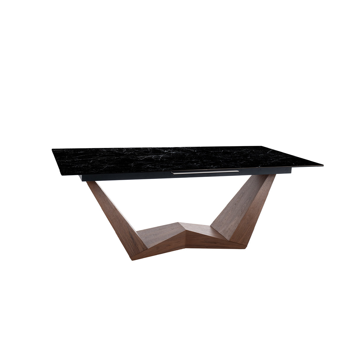 Blagovaonski stol Bonucci 200/250x98cm, Materijal: Kaljeno staklo, Keramika