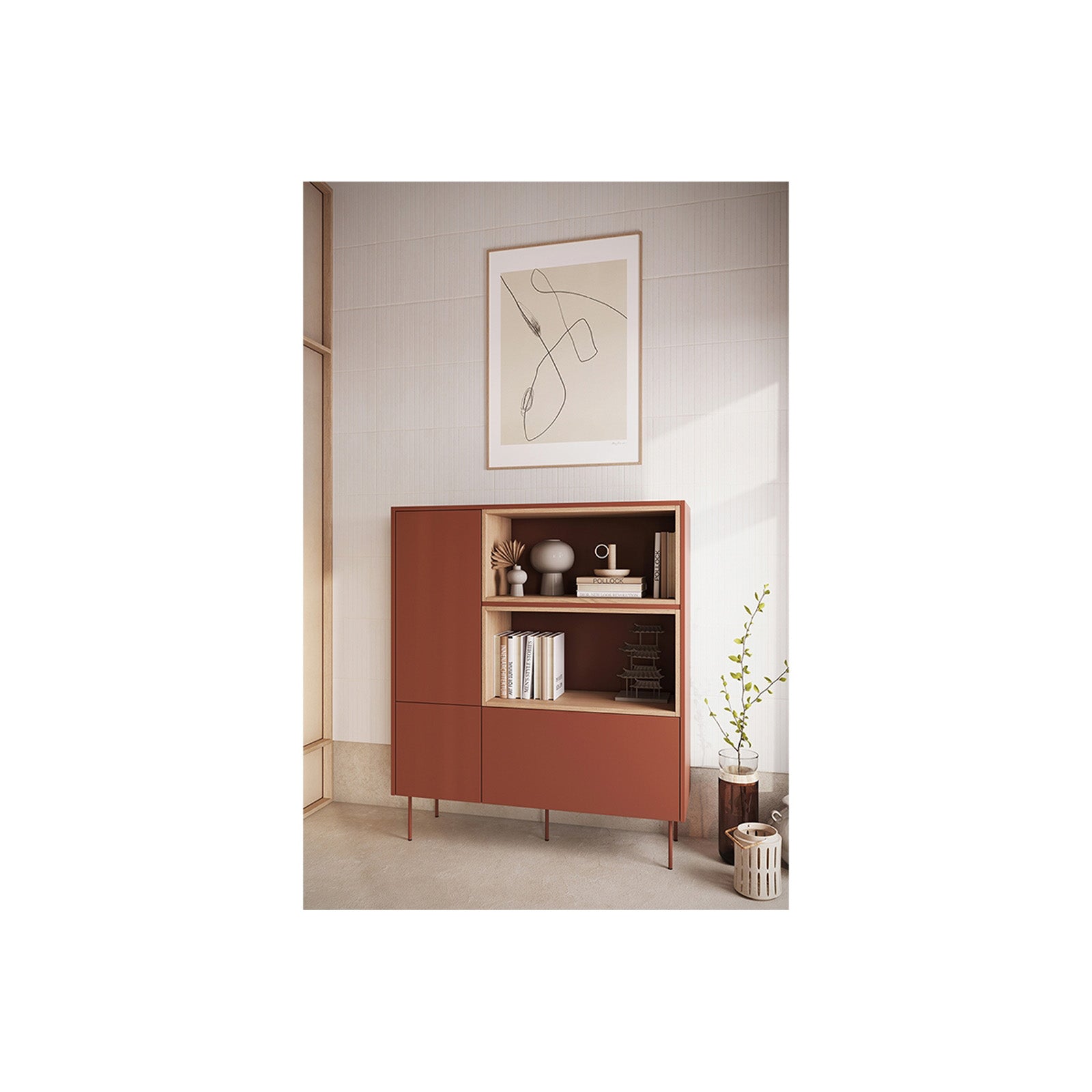 Visoka komoda Desin, Materijal: MDF