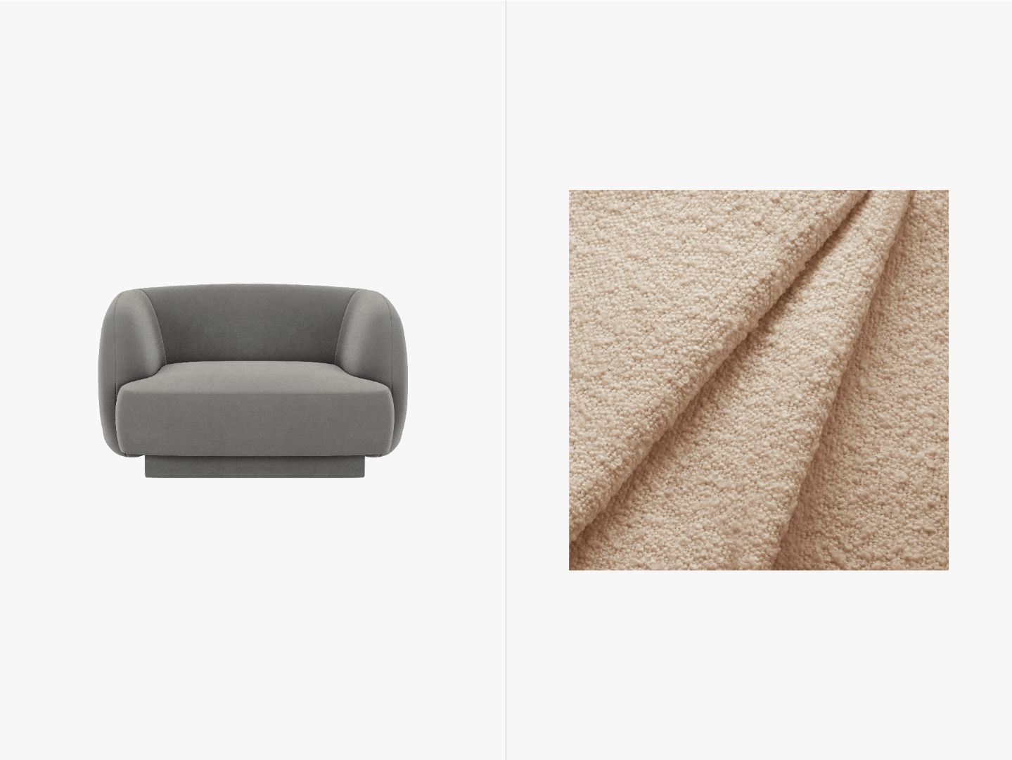 Fotelja Miley, 103x90cm, Materijal: Boucle