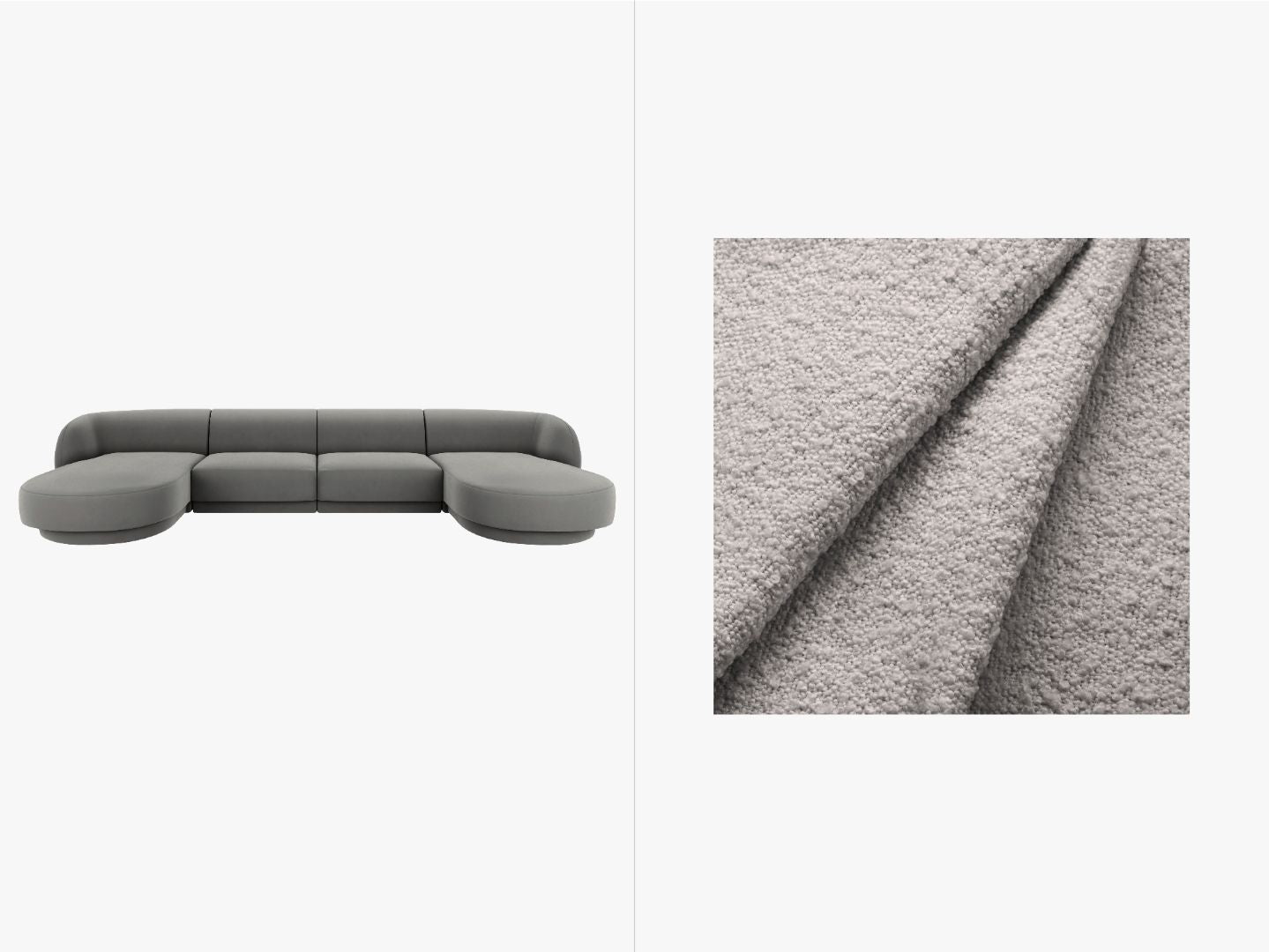 Sofa Miley Panoramic, 330x156cm, Materijal: Boucle