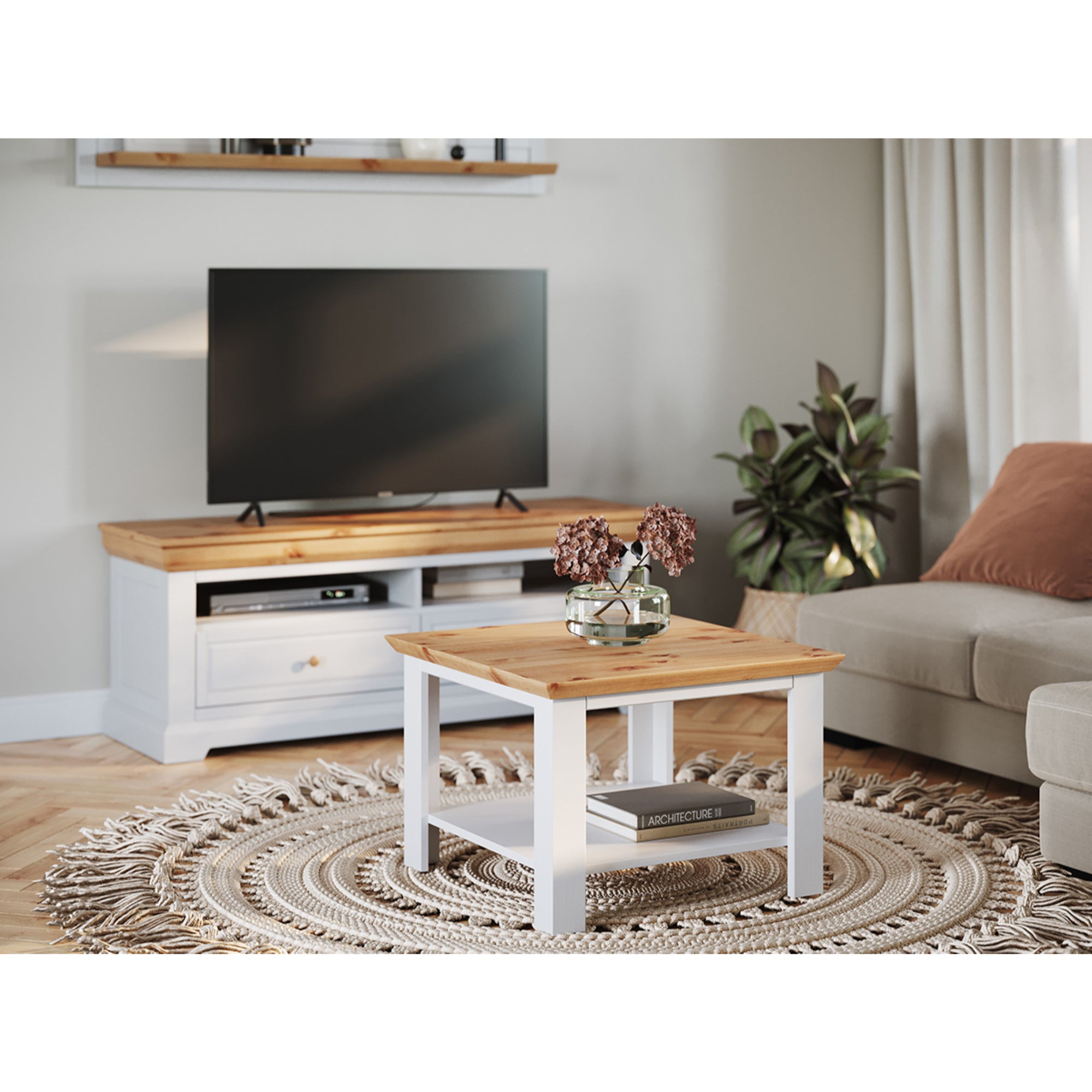 Klub stolić Marone 70x70cm, Materijal: Masivna Borovina
