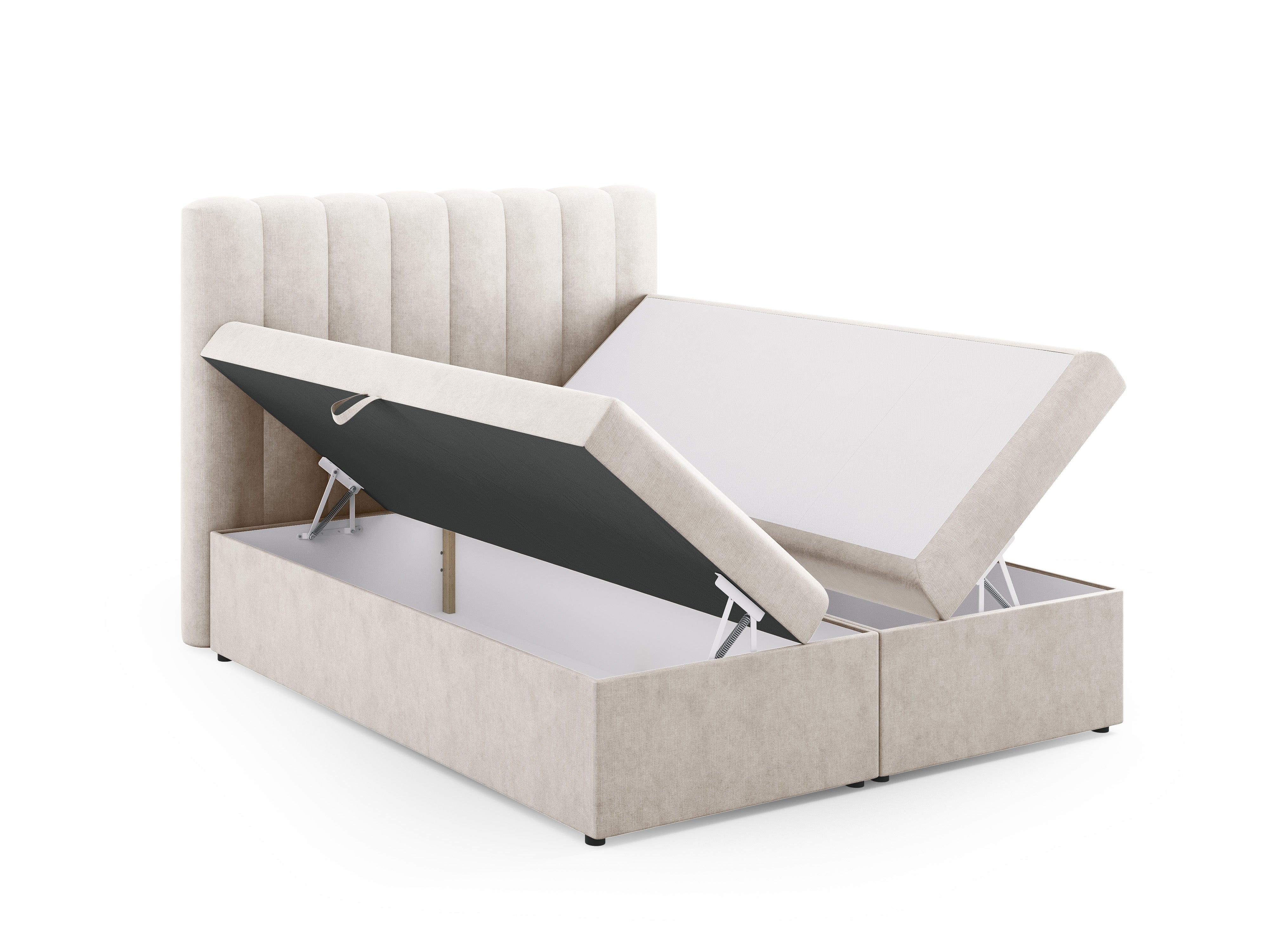 Box spring krevet Kelp, Materijal: Strukturirana tkanina
