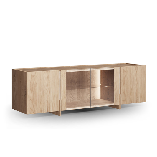 TV Komoda Tivoli 180x46 cm Sa Staklom, Materijal: Mogućnost izbora