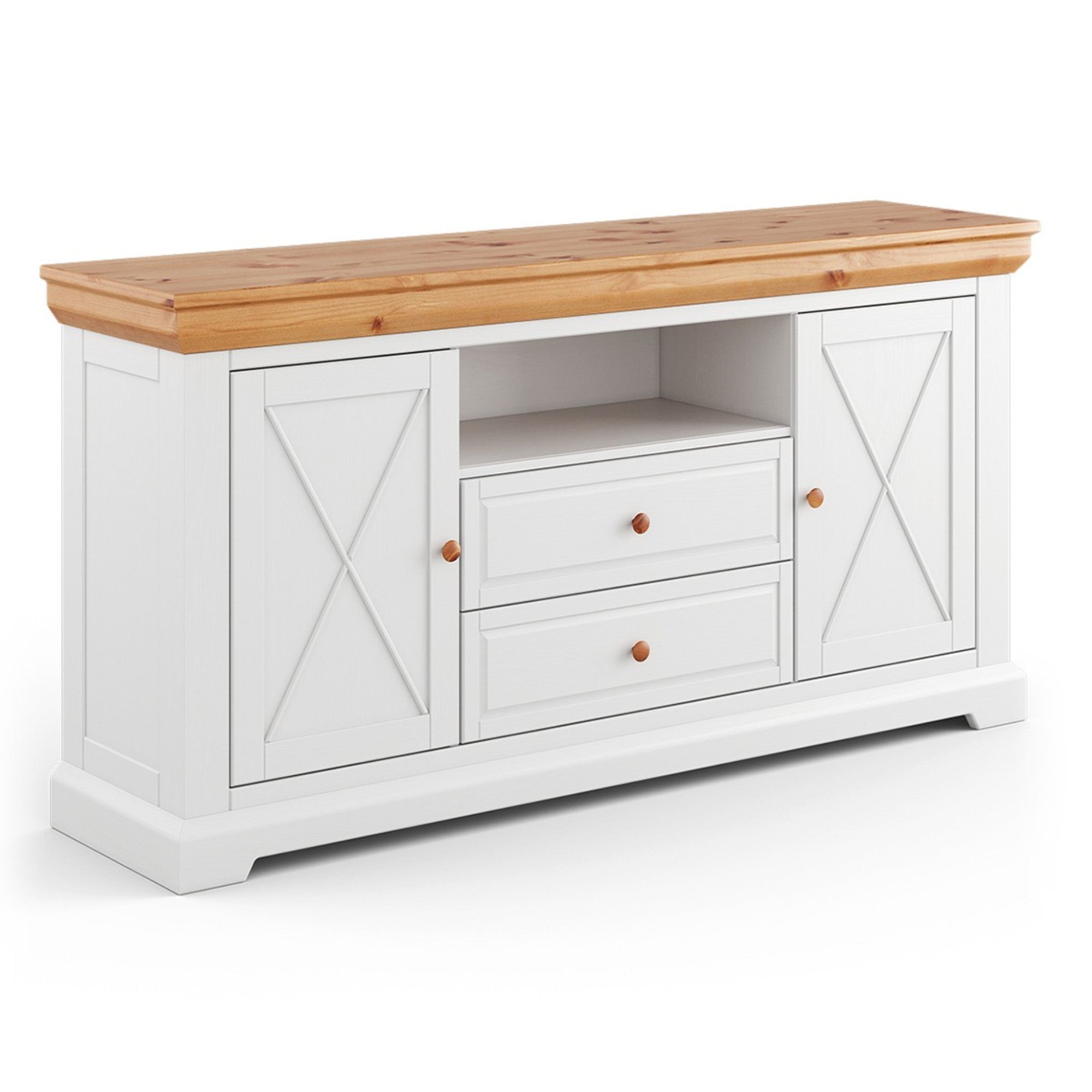 Komoda Marone 166x41 cm, Materijal: Masivna Borovina