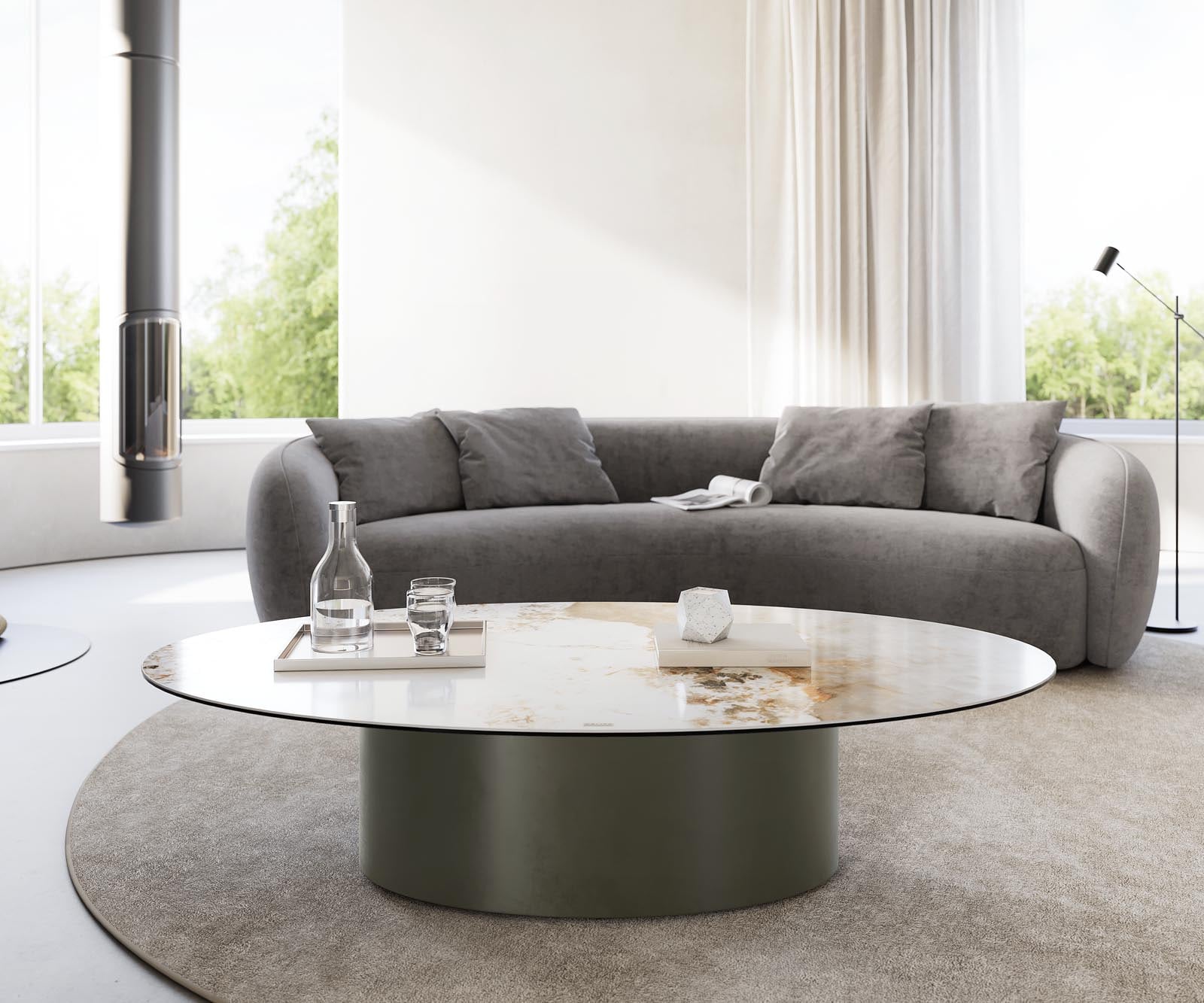 Klub stolić Casilda 150x90cm, Materijal: Keramika Laminam Minas Melange