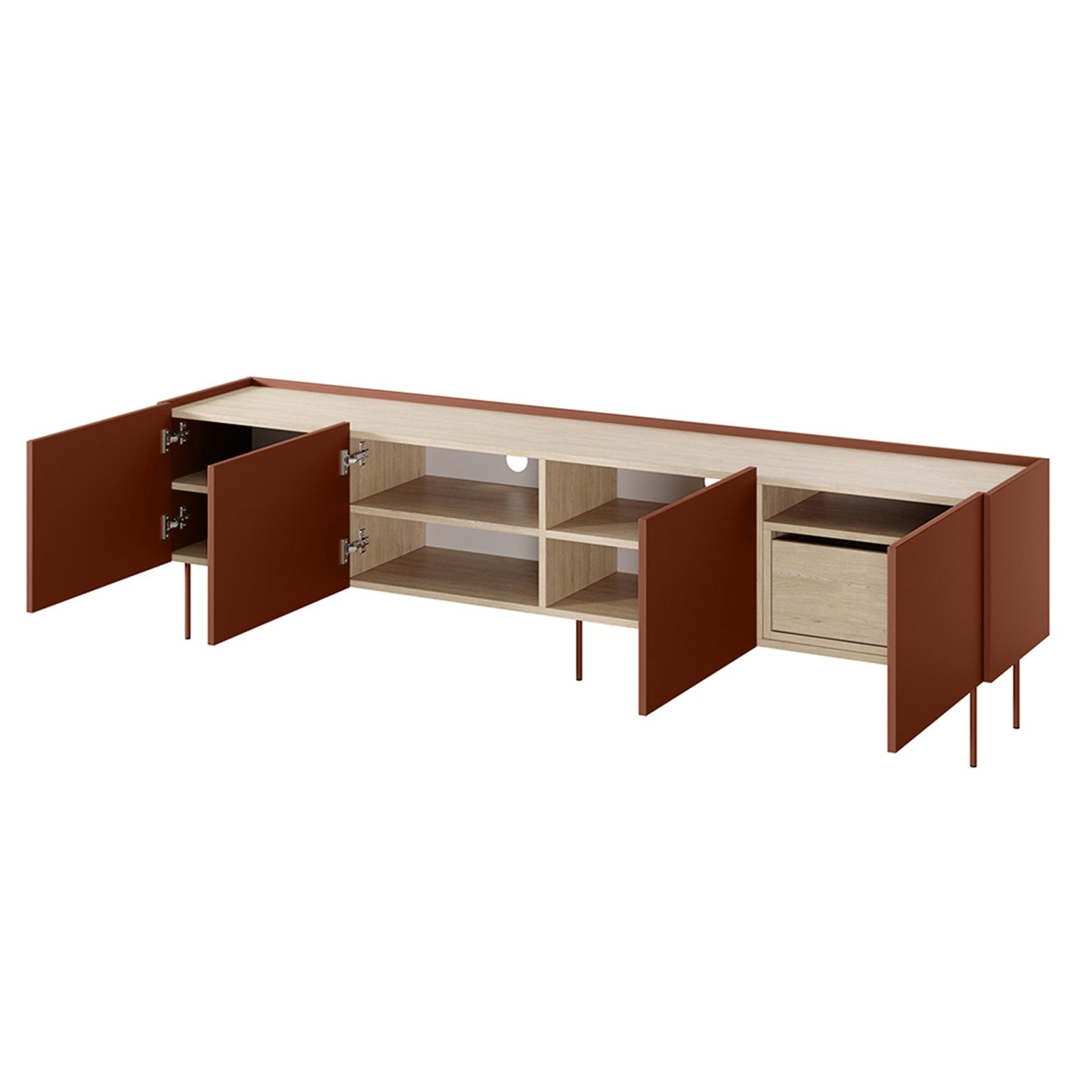 TV Komoda Desin 220cm, 4 vrata i 1 ladica, Materijal: MDF