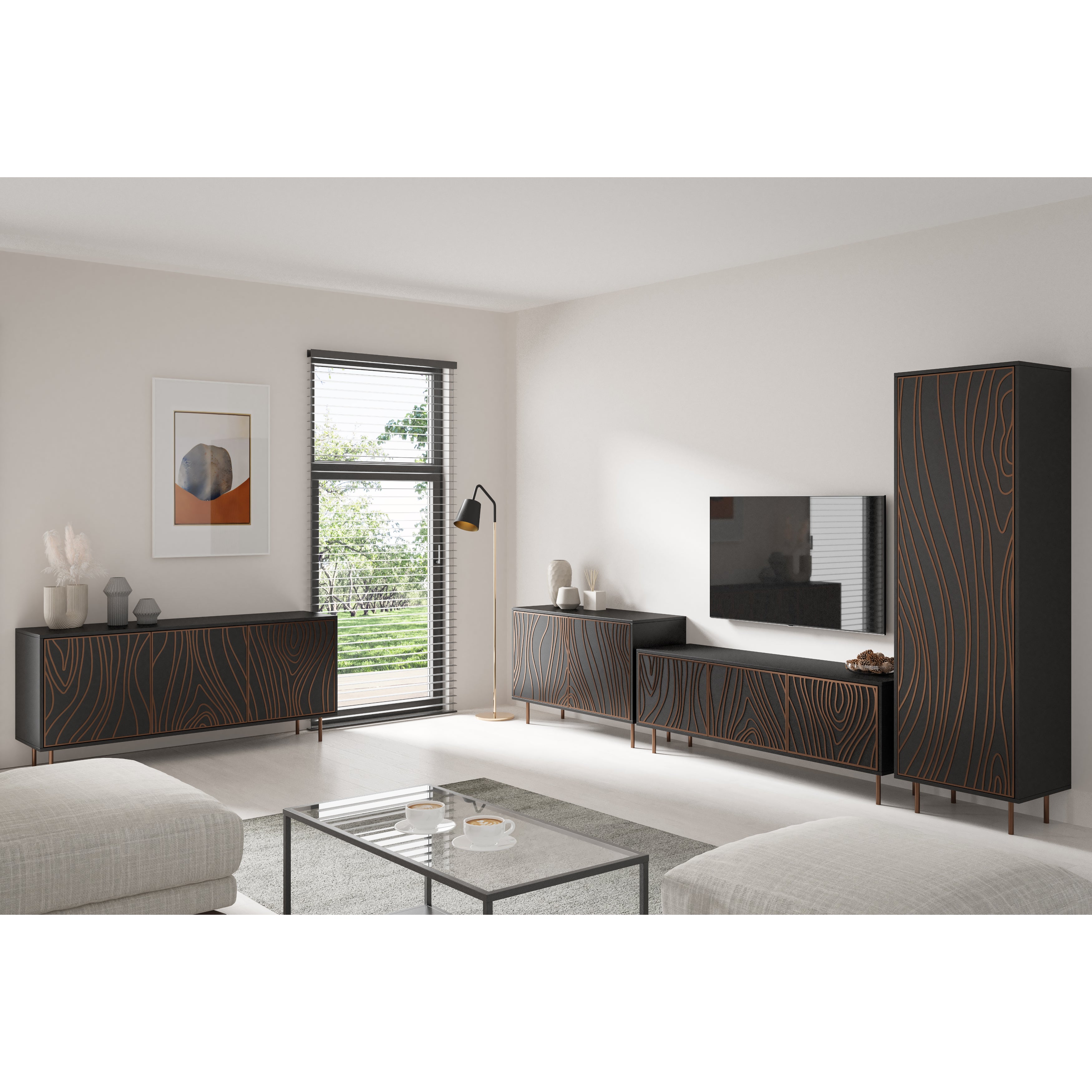 Vitrina Tivaro 200x60cm, Materijal: Laminirana ploča