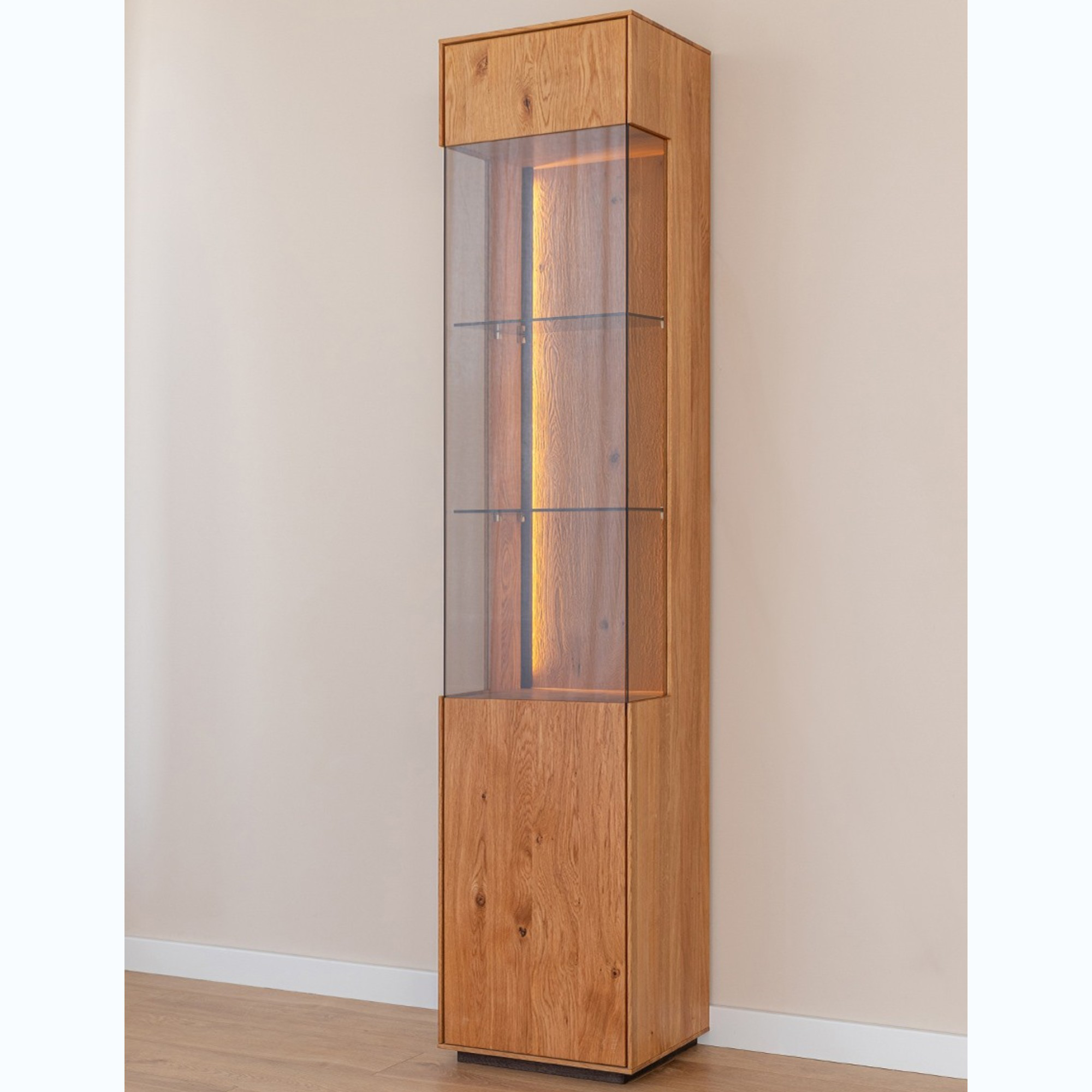 Vitrina Collodi 43x205cm, Materijal: Masivno Drvo Hrast