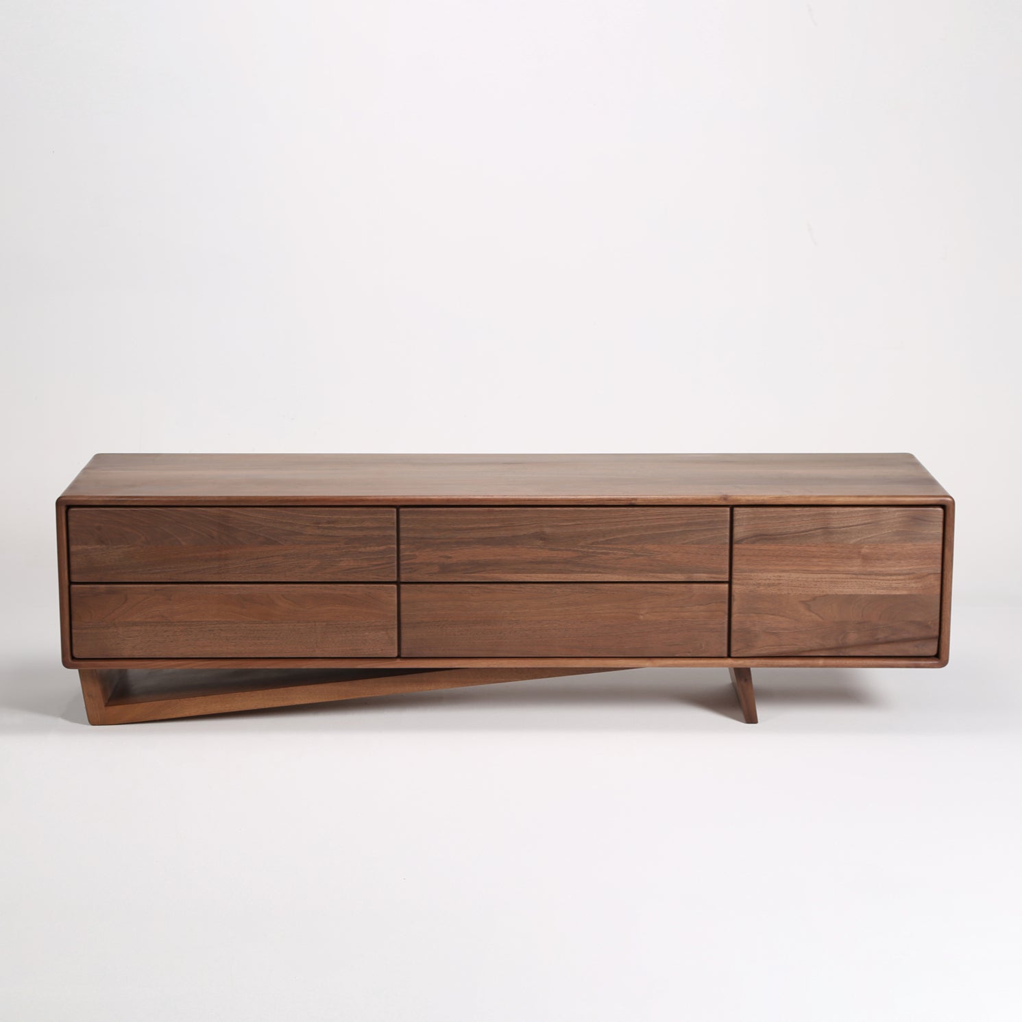 Tv Komoda Linea 180x44.5cm, Materijal: Puno drvo Orah