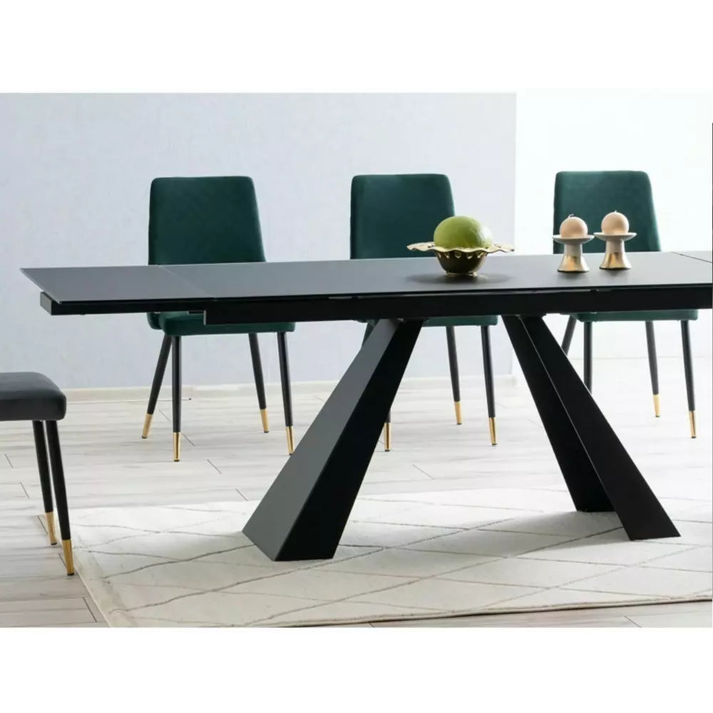 Blagovaonski stol Salvadore 160/240x90cm, Materijal: Kaljeno staklo