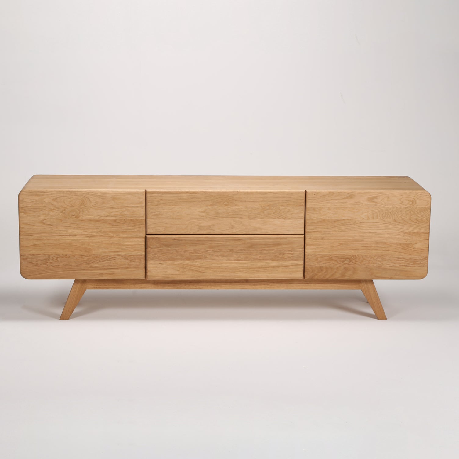 Tv Komoda Luba 180x40.3cm, Materijal: Puno drvo Hrast