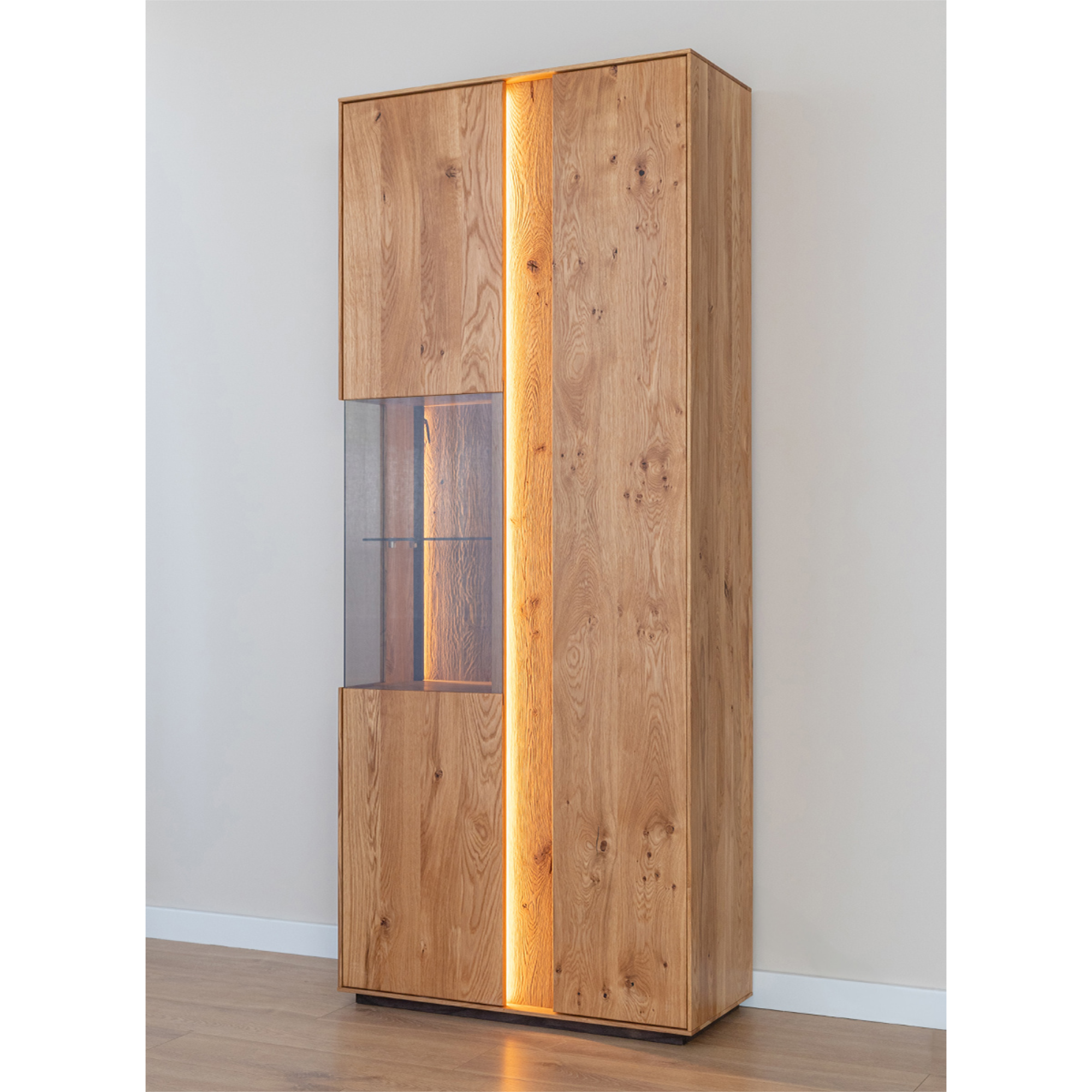 Vitrina Collodi 84,50x205cm, Materijal: Masivno Drvo Hrast