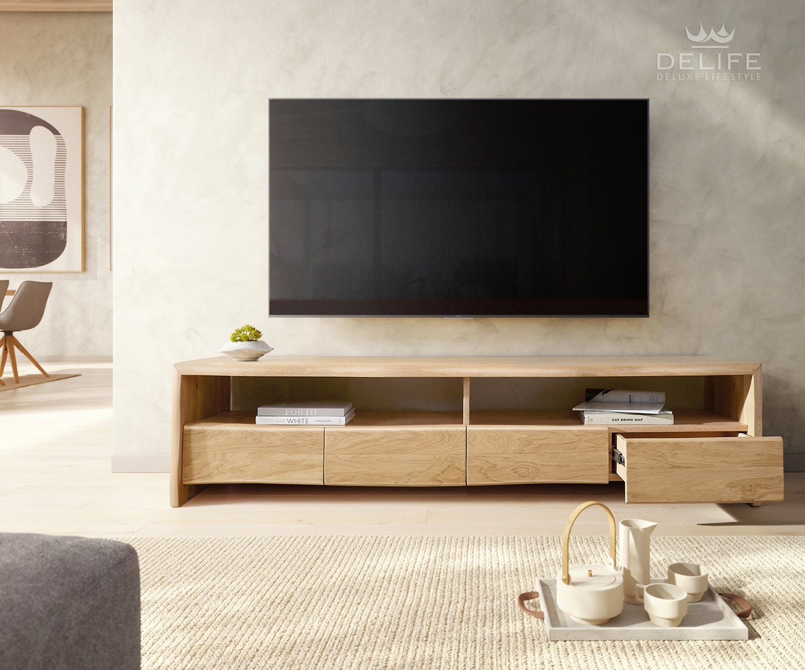 Komoda Live Edge, Materijal: Hrast