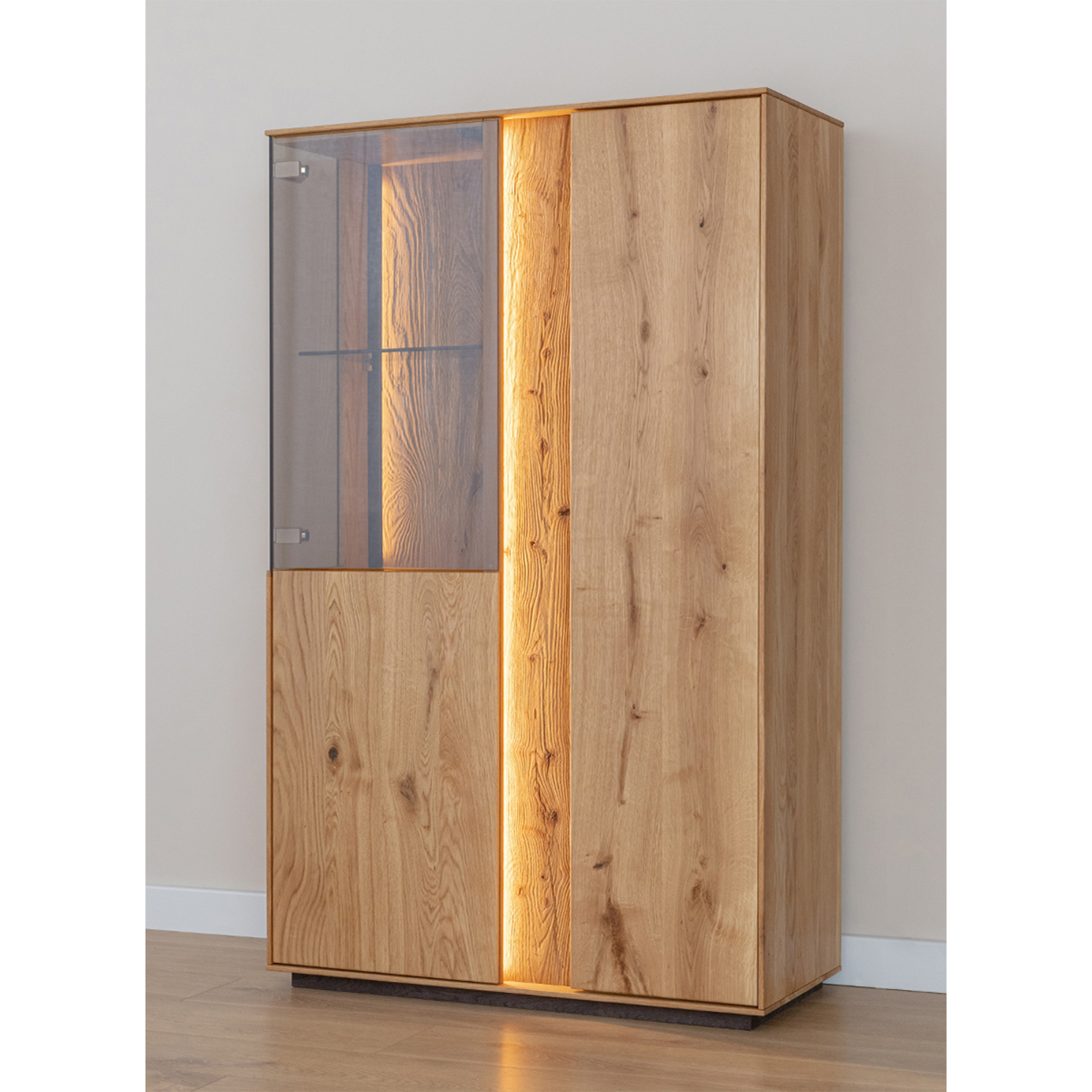 Vitrina Collodi 85x140cm, Materijal: Masivno Drvo Hrast
