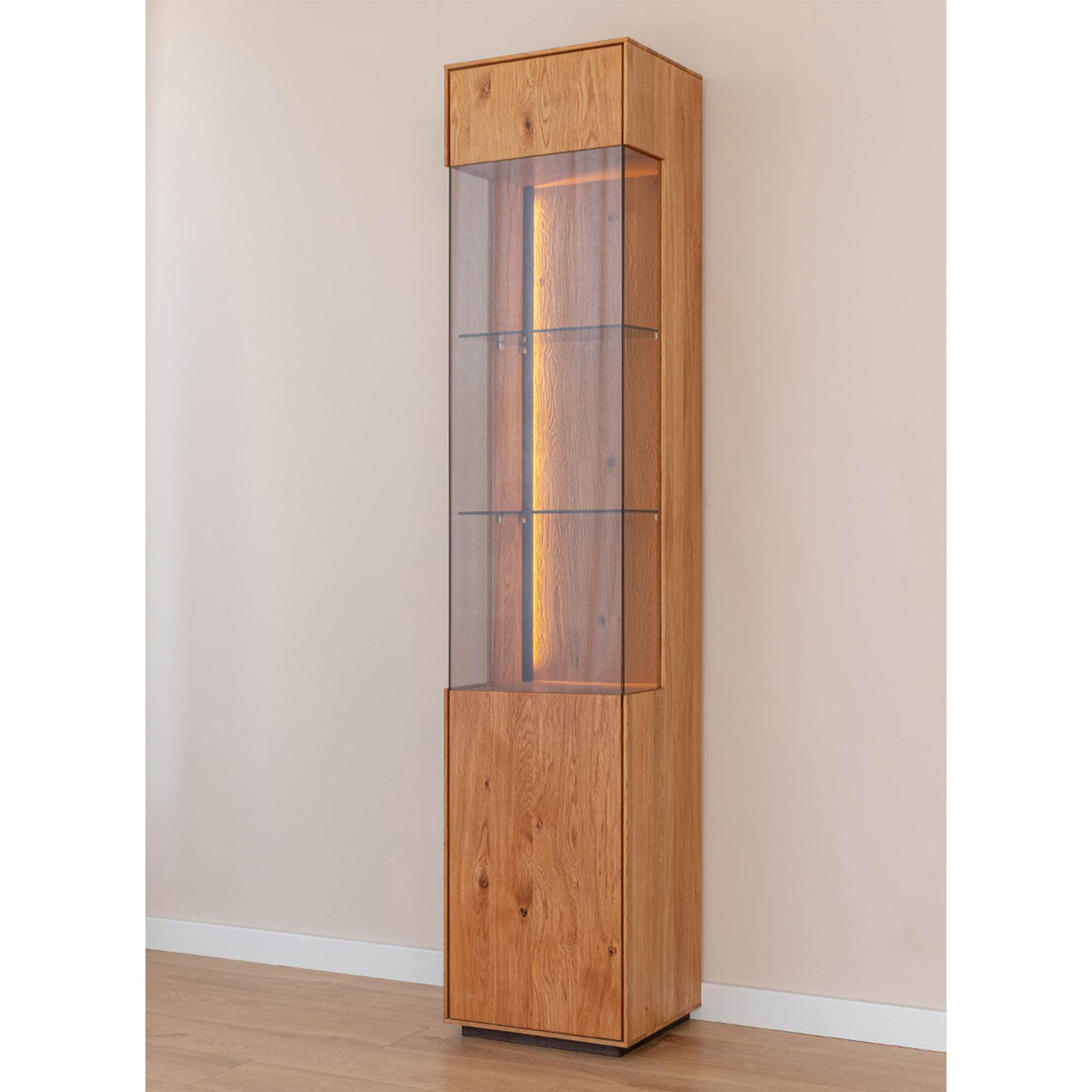 Vitrina Collodi 43x205cm, Materijal: Masivno Drvo Hrast